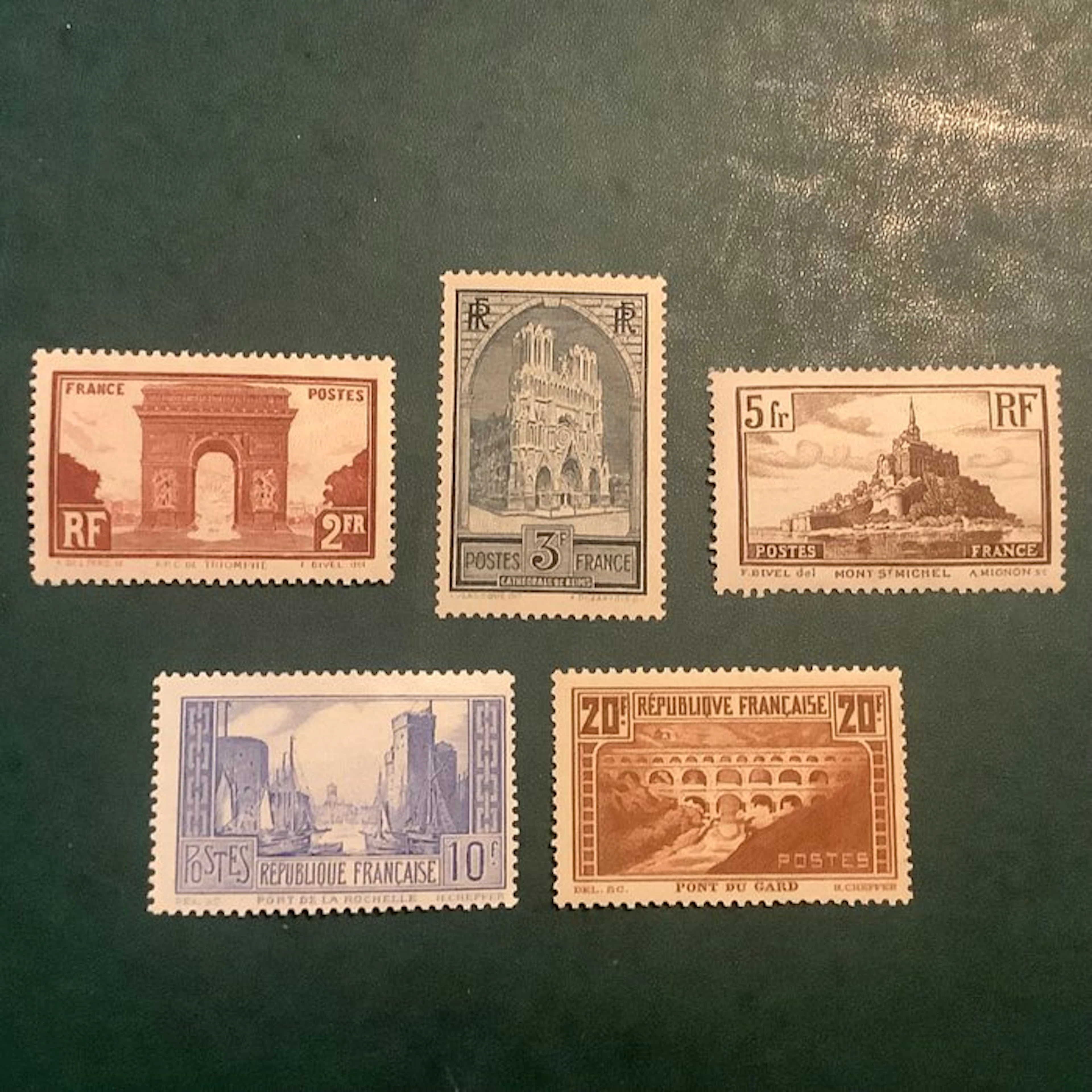 France 1929/1931 - Monuments and sites - MNH - Yvert 258/262