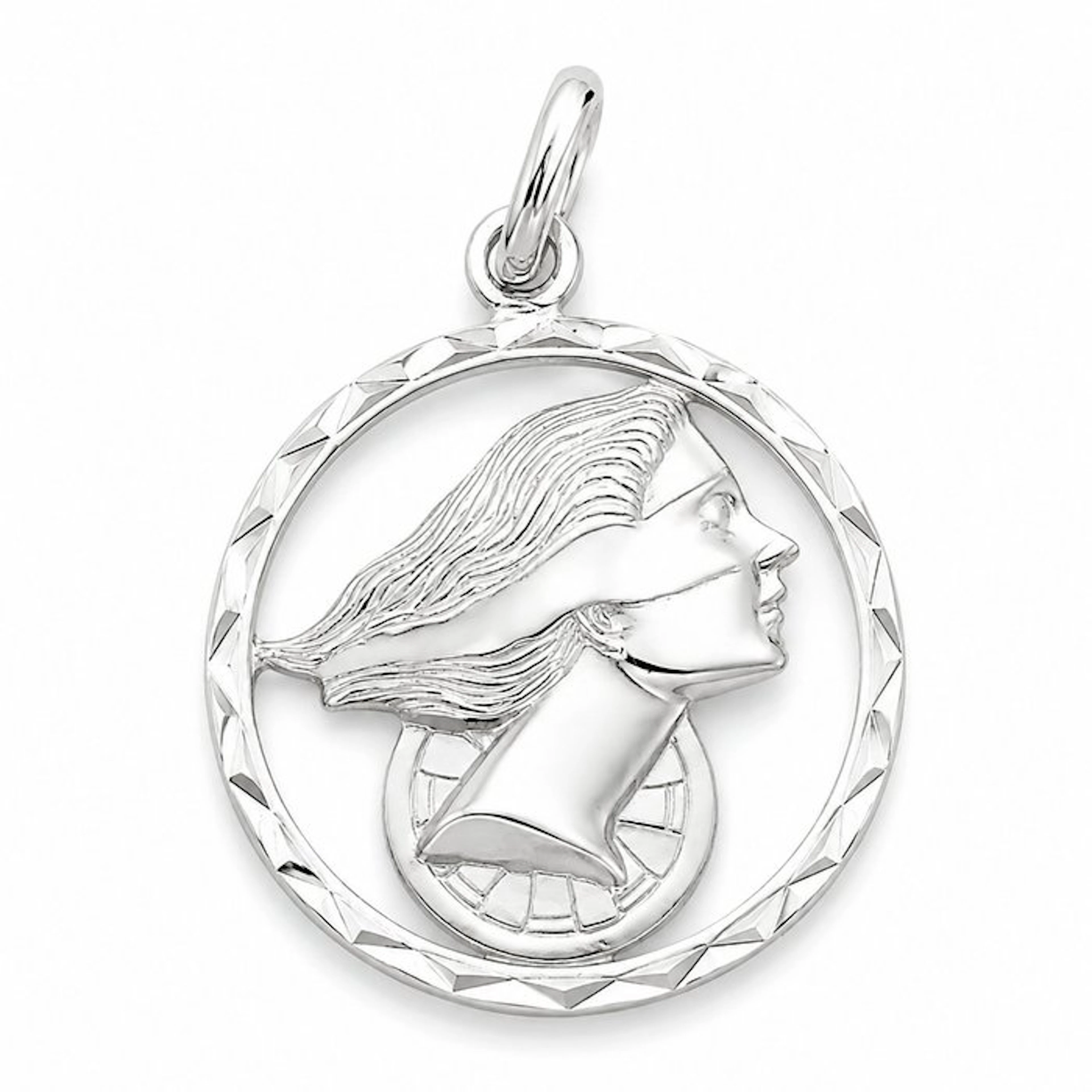 Pendant - 18 kt. White gold - Made in Italy - Handmade