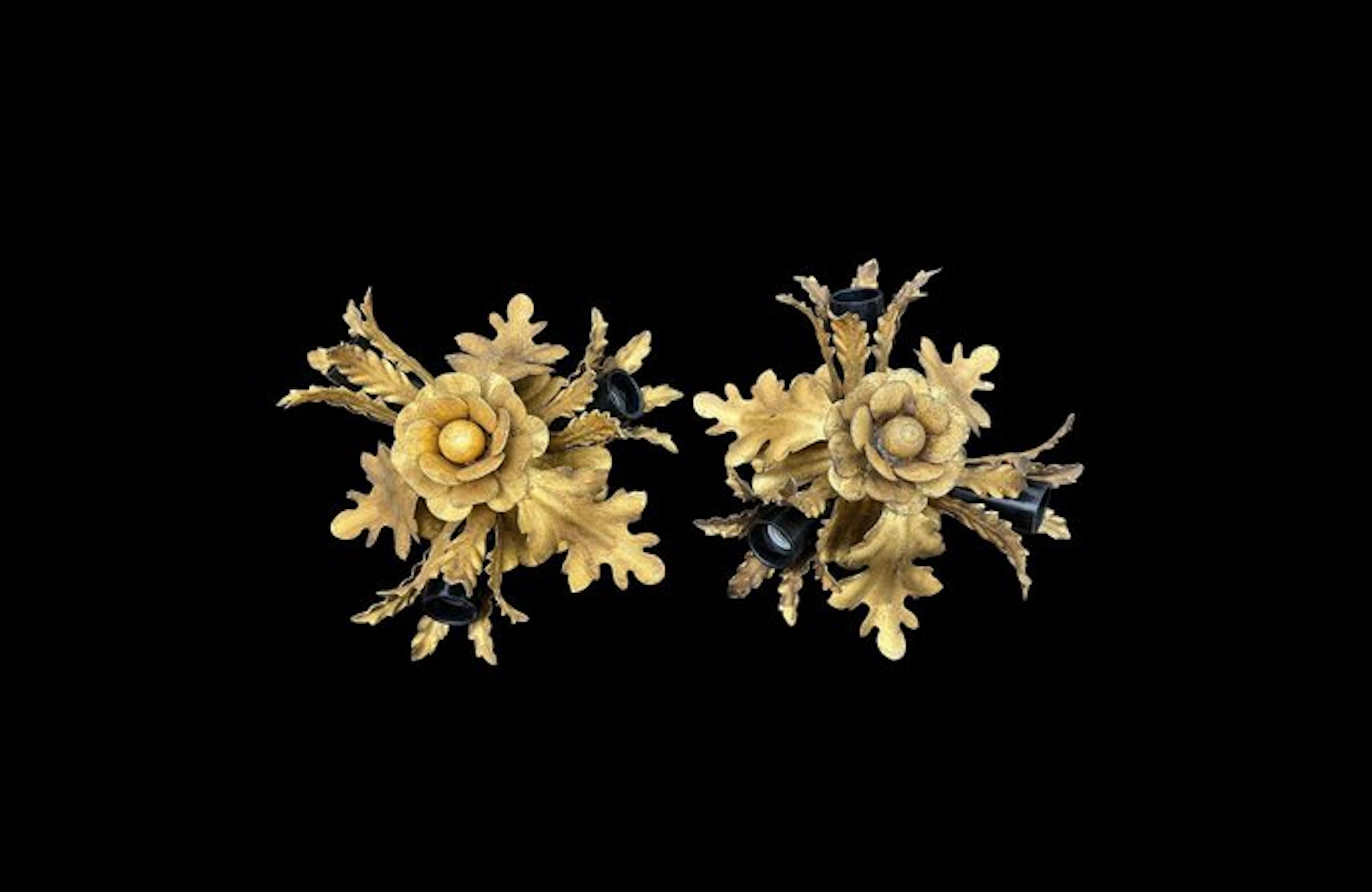 Banci Firenze - Wall sconce - Wrought iron with gold leaf.