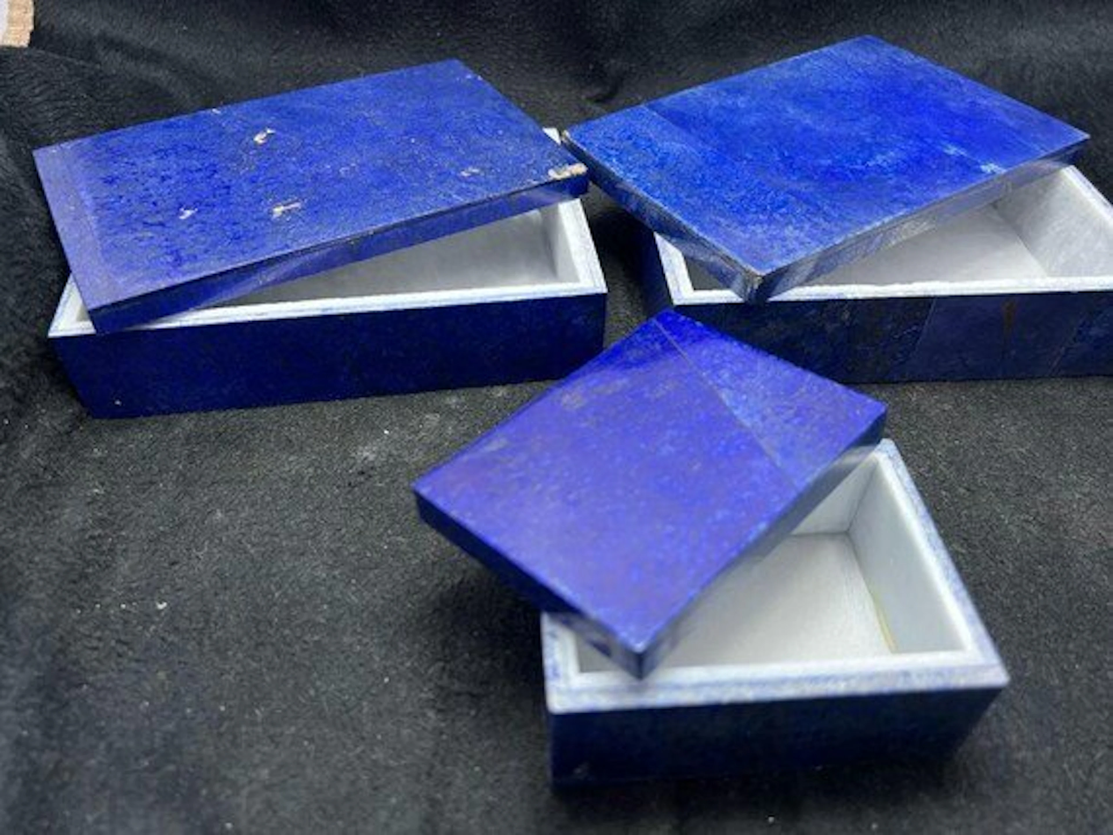NATURAL LAPIS LAZULI JEWELRY BOX FULL SET JEWELRY BOX- 1400 g - (3)
