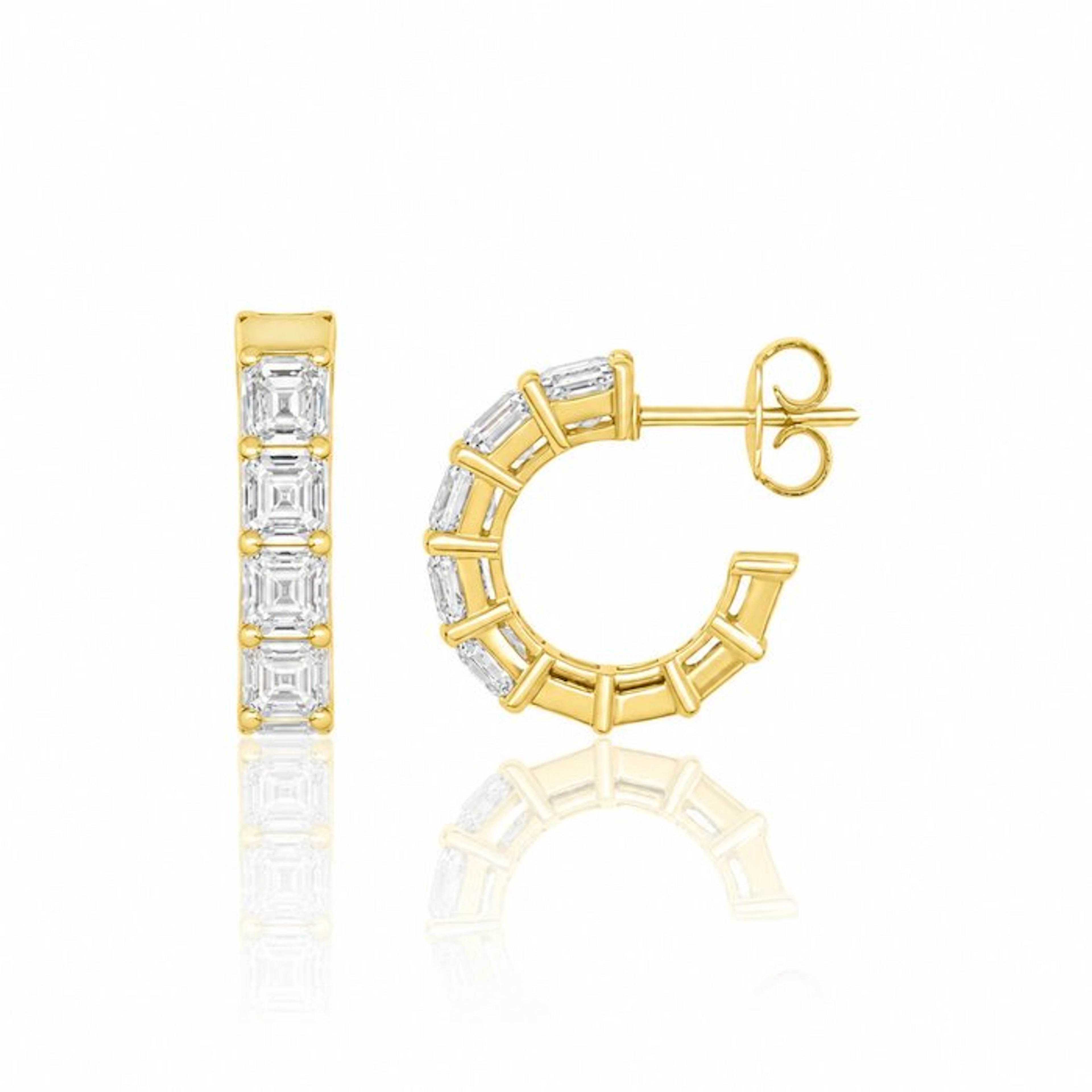 Earrings - 18 kt. Yellow gold - 5.00ct. tw. Diamond (Natural)