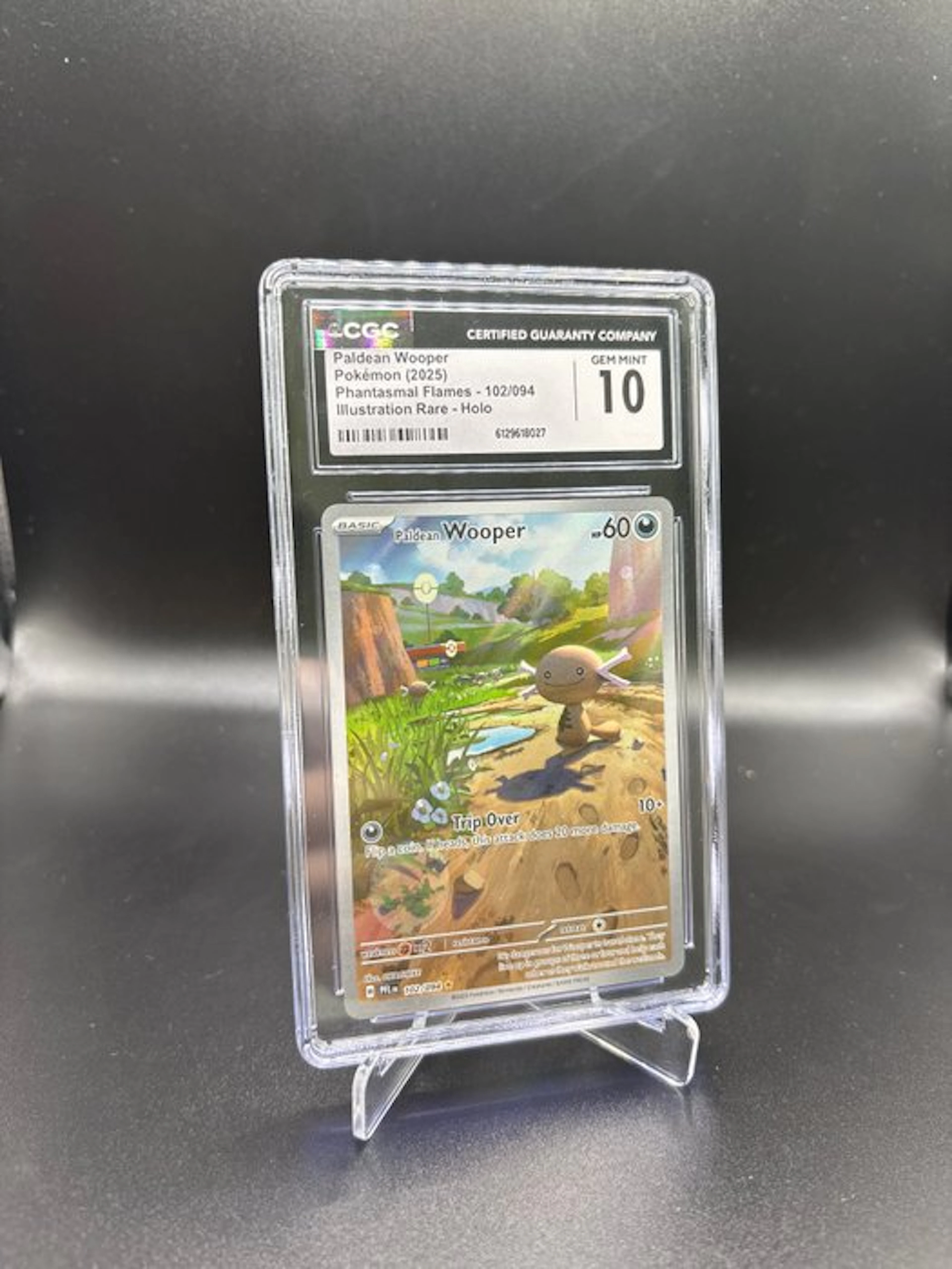 Pokémon - 1 Graded card - Wooper 102 Phantasmal Flames Full art - CGC 10
