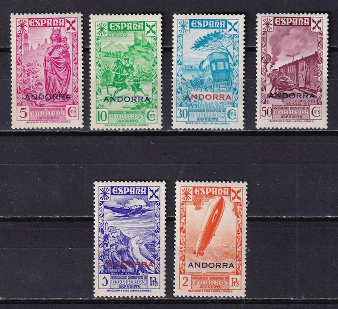 Andorra 1943 - Beneficencia Edifil 7/12 - Well centered - MNH