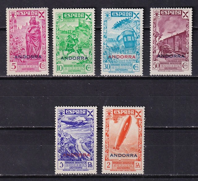 Andorra 1943 - Beneficencia Edifil 7/12 - Well centered - MNH