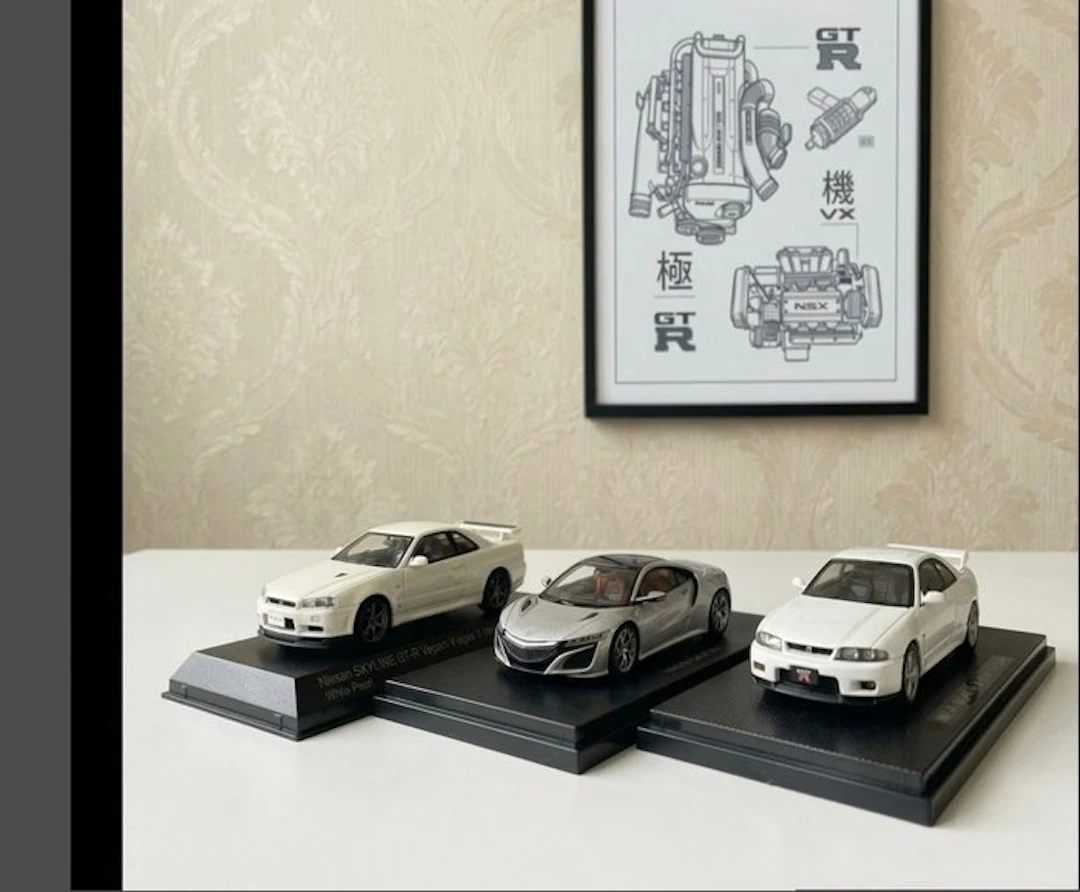 Ebbro 1:43 - Model car (3) - Honda NSX / Nissan Skyline