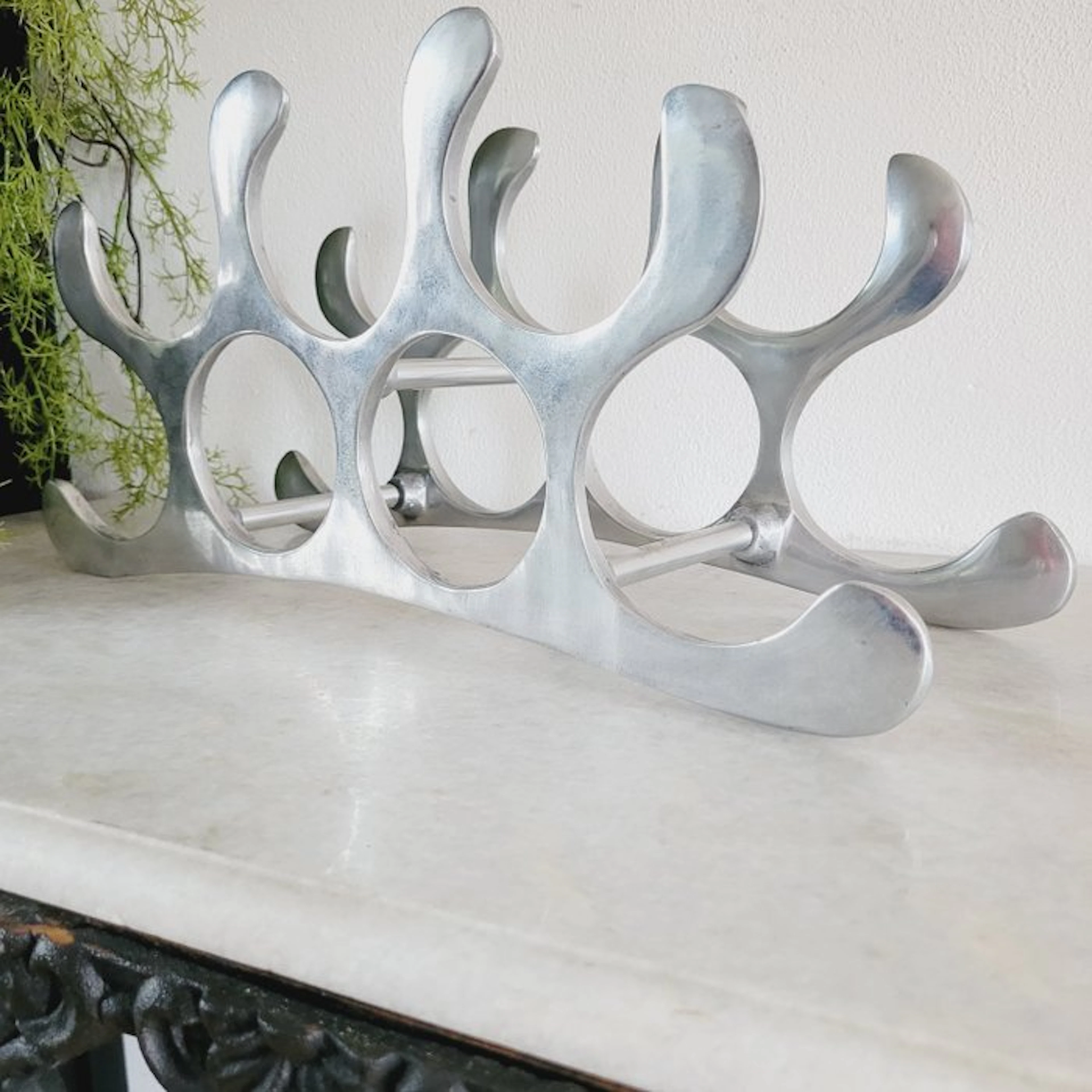 Michael Noll - Wine rack - Noll, 7 bottles - Polished Aluminum