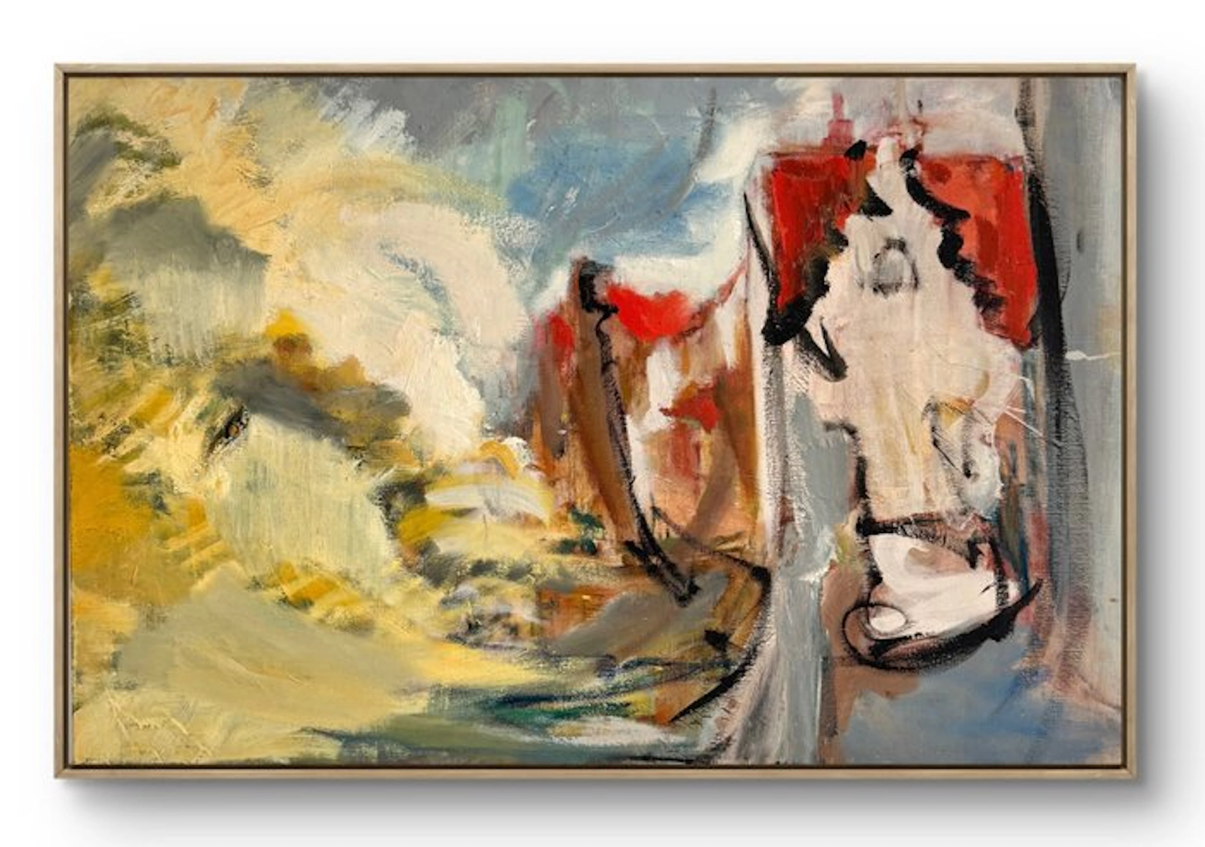 Marcus de Vestele (1941-2024) - Composition Cobra vers 1975 - huile sur toile