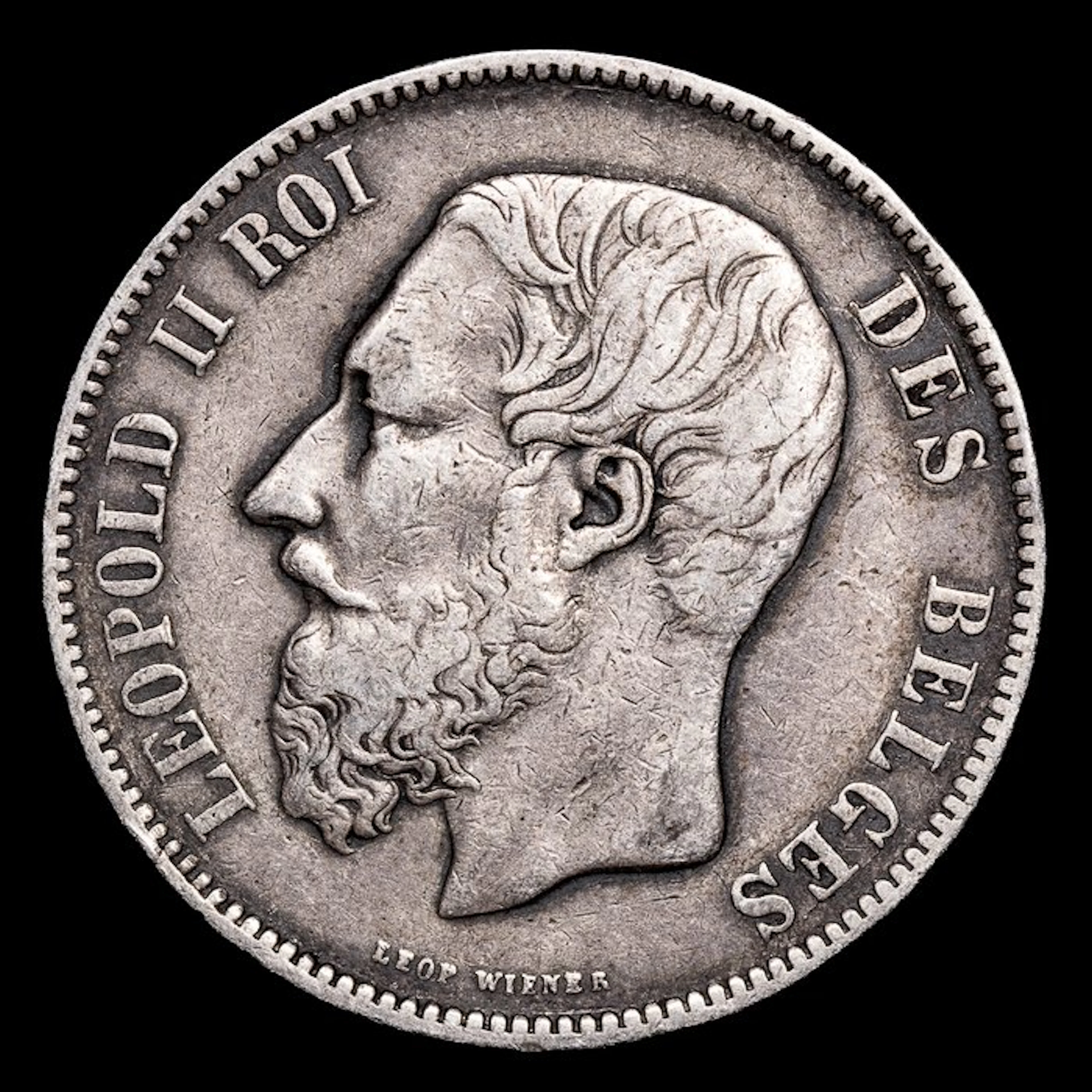 Belgium. Leopold II. 5 Francs 1873 (No reserve price)