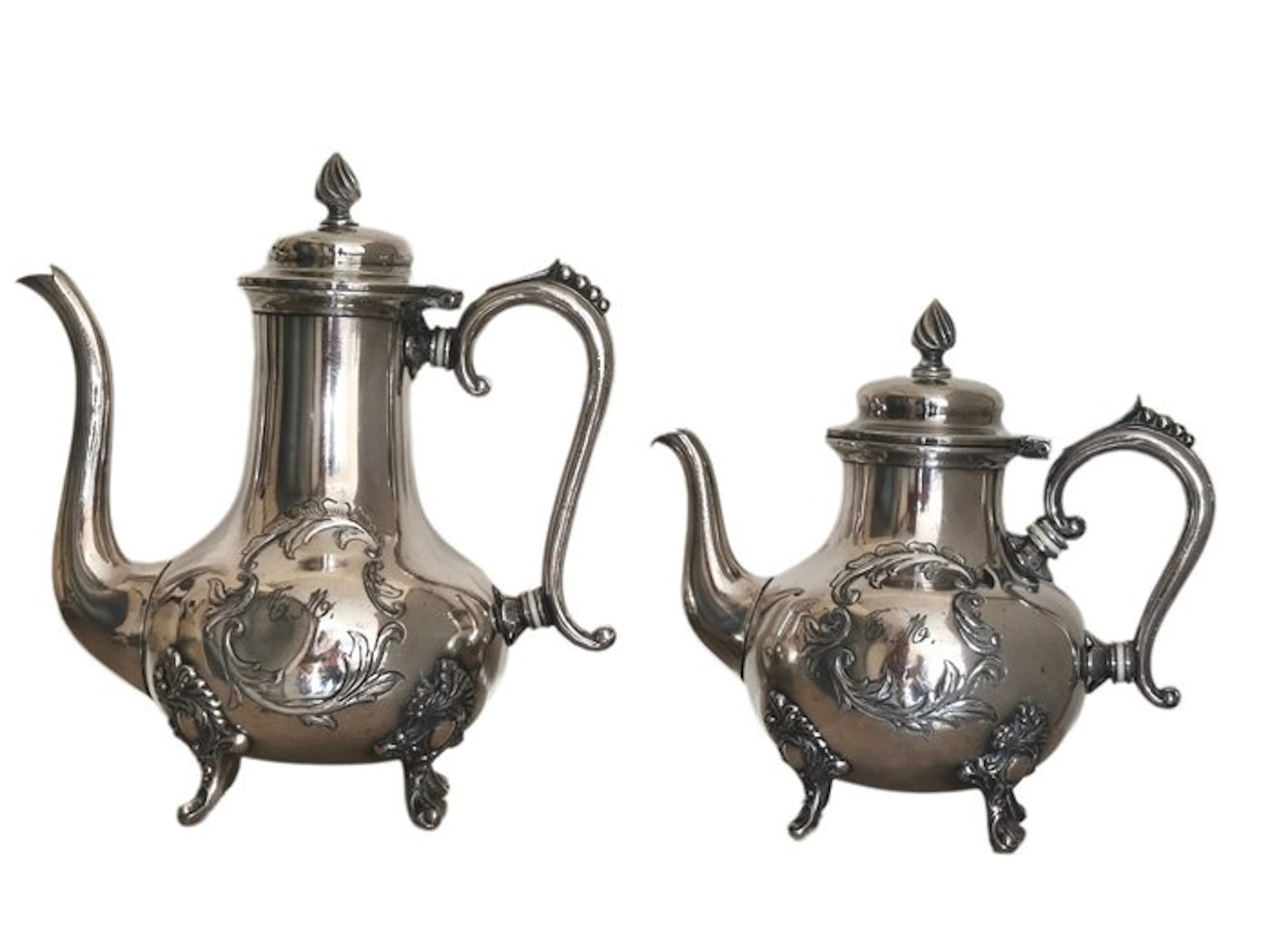 Roux-Marquiand - Coffee pot (2) - Silver-plated metal