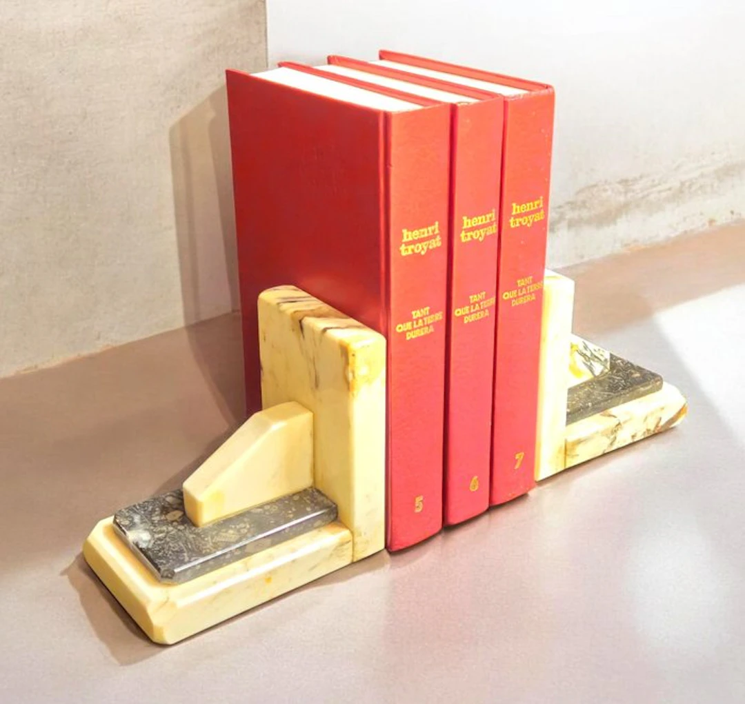 Bookends (2) - Marble, Onyx