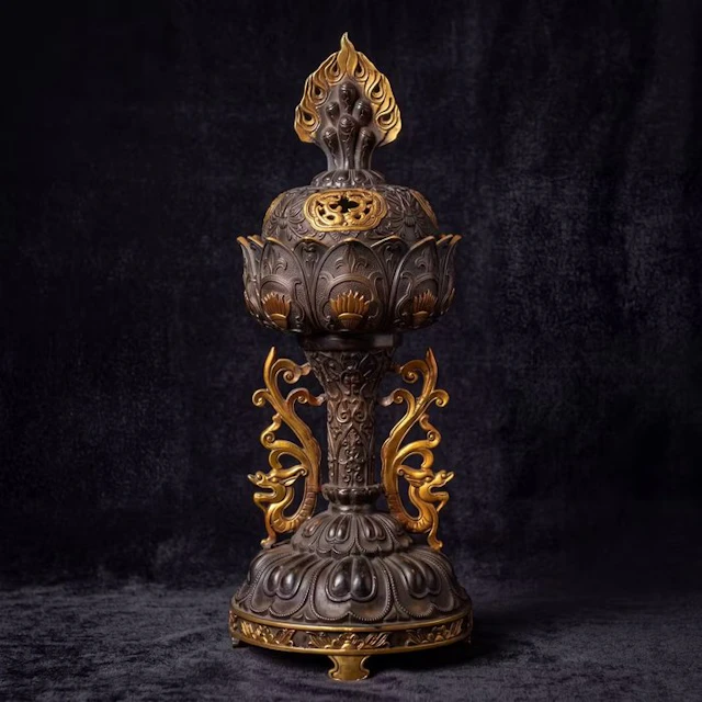 Boterlamp 33 cm - Bronze - Asia