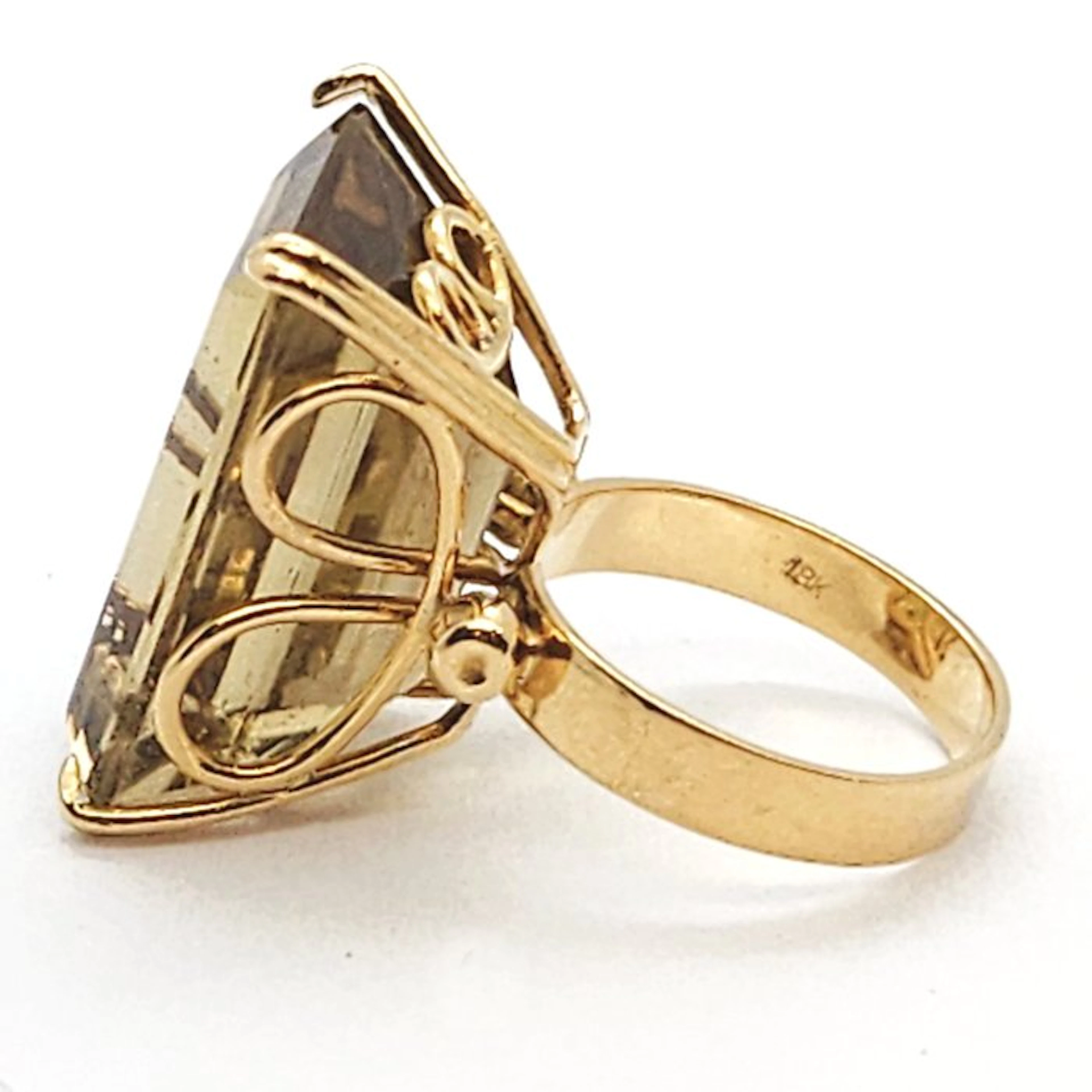Ring - 18 kt. Yellow gold - 7.50ct. tw. Citrine