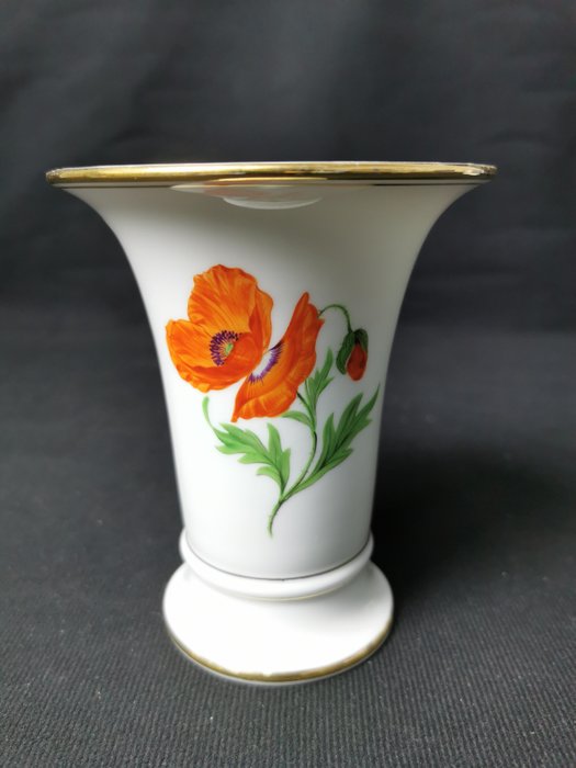 Meissen - H 14cm - Blume 1 - Vase - Porcelain