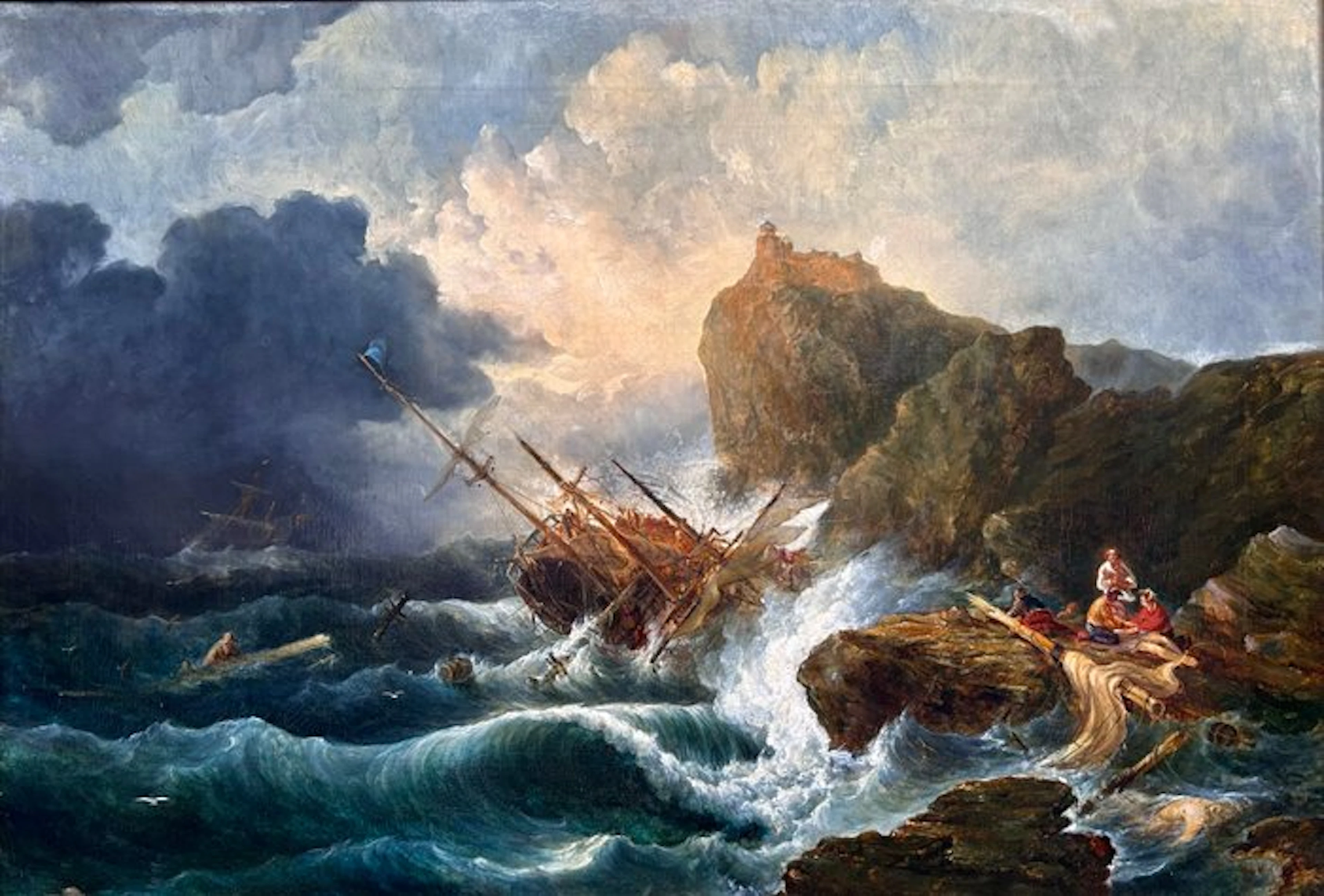 Claude Joseph Vernet, Follower of - Schipbreuk tijdens storm