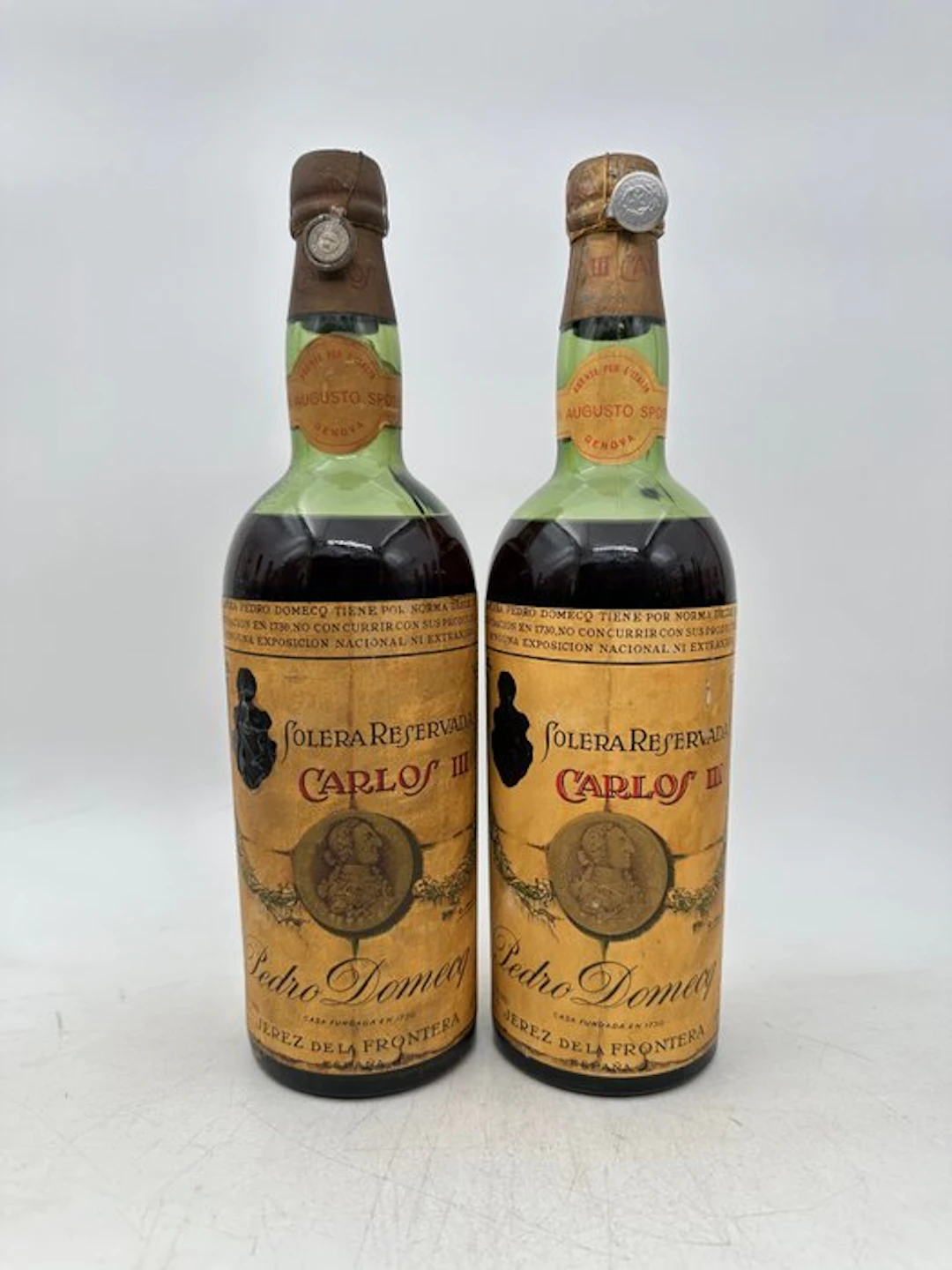 Pedro Domecq - brandy Carlos III - b. 1950s - 75cl - 2 bottles