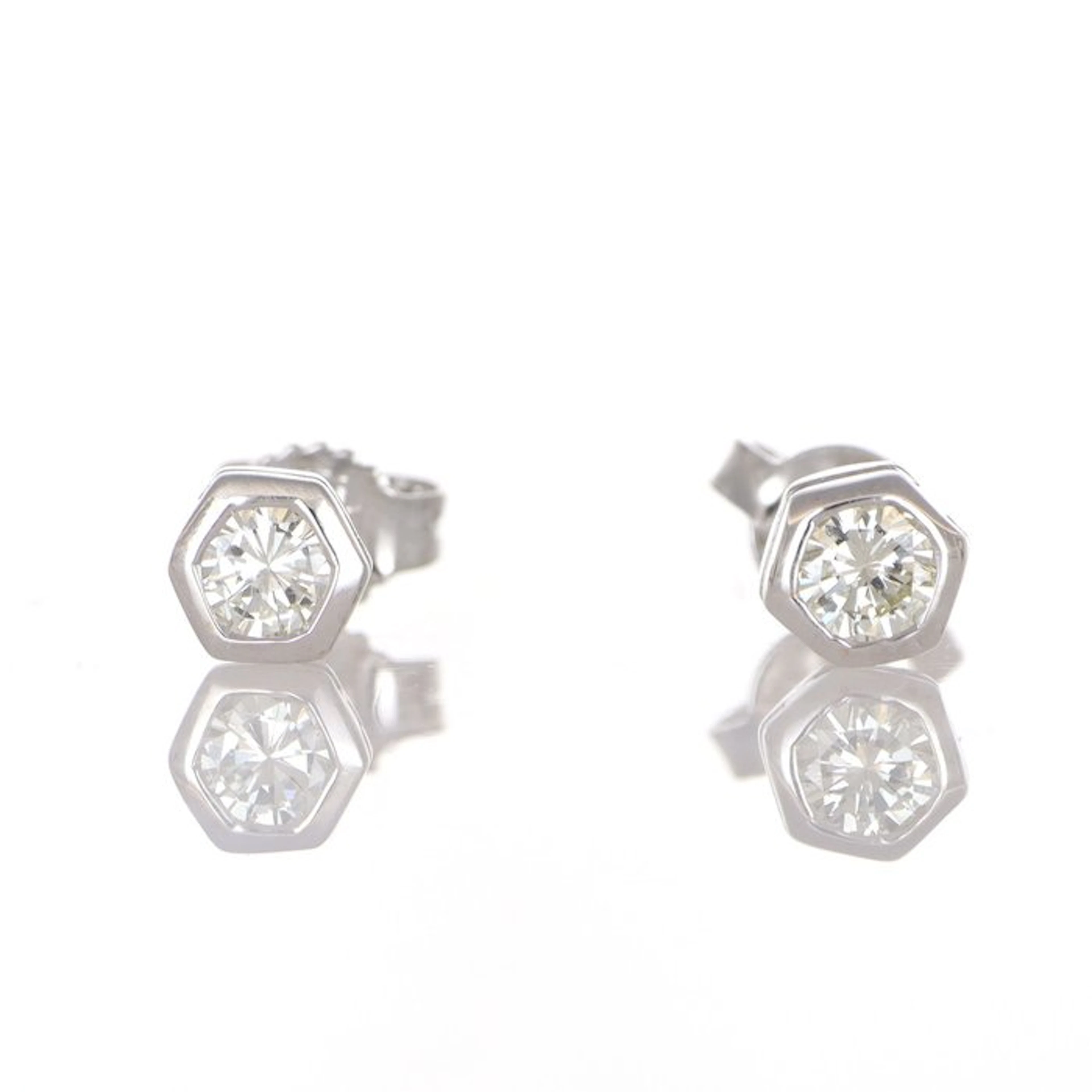 No reserve price - Earrings - 18 kt. White gold - 0.50ct. tw. Diamond (Natural)