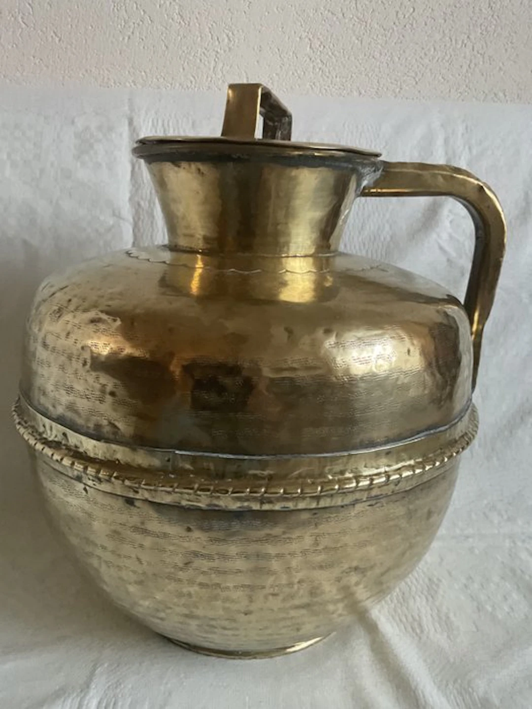 Jug - Monumentale 19e-eeuwse Antieke Messing/Koperen...