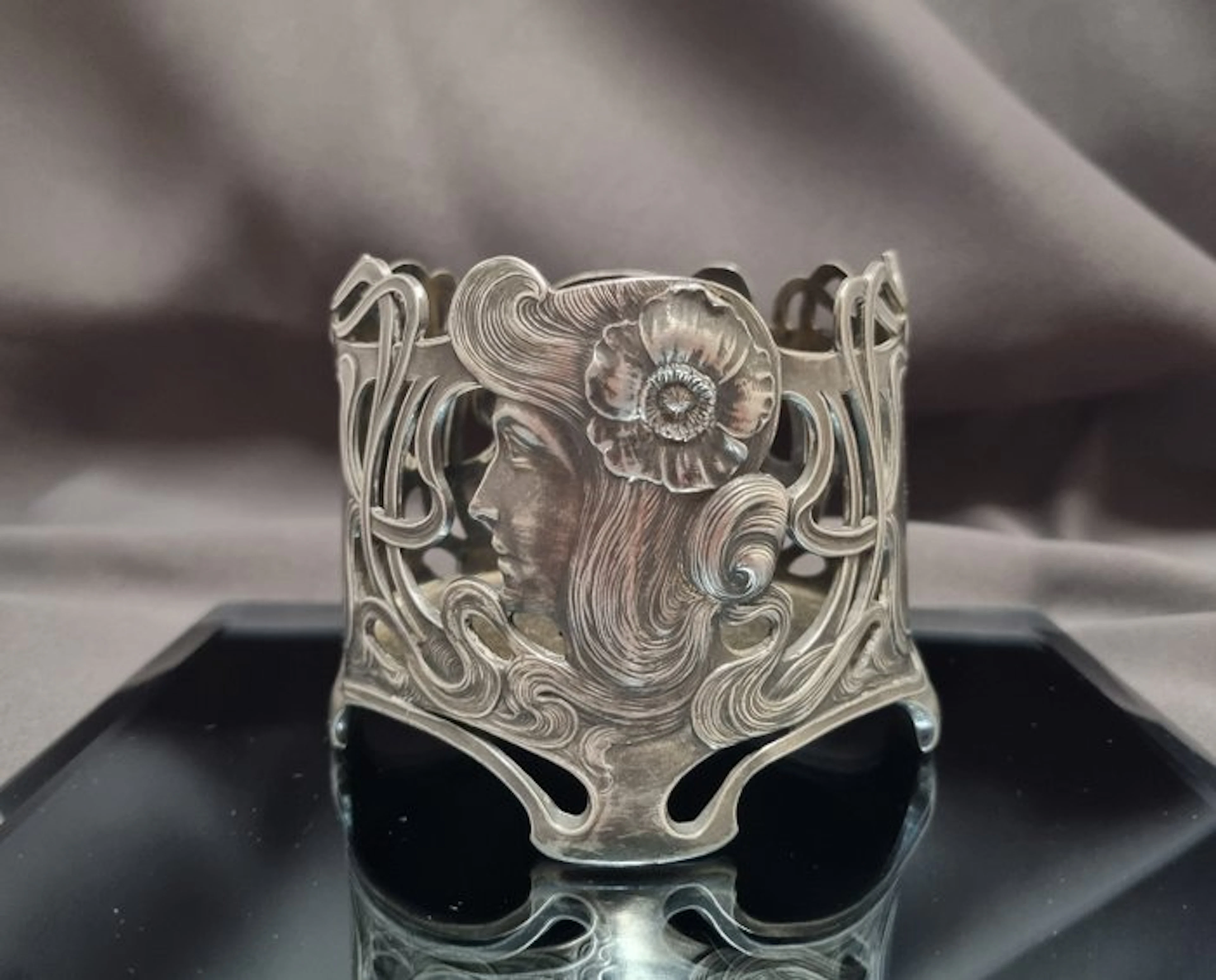 WMF / Geislingen - Bottle coaster - Silverplated - Art Nouveau