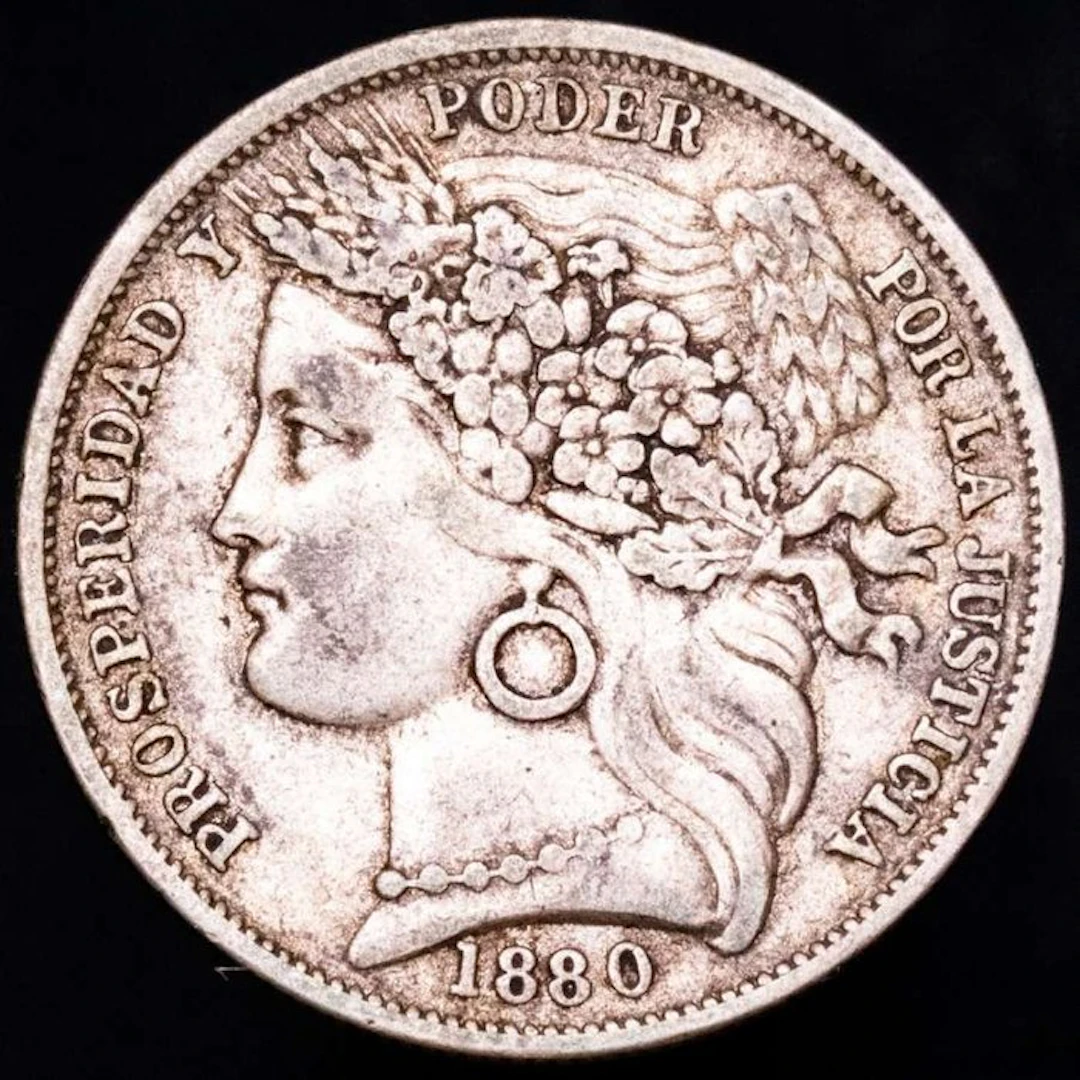 Peru. 1 Peseta 1880-BF. B. (No reserve price)