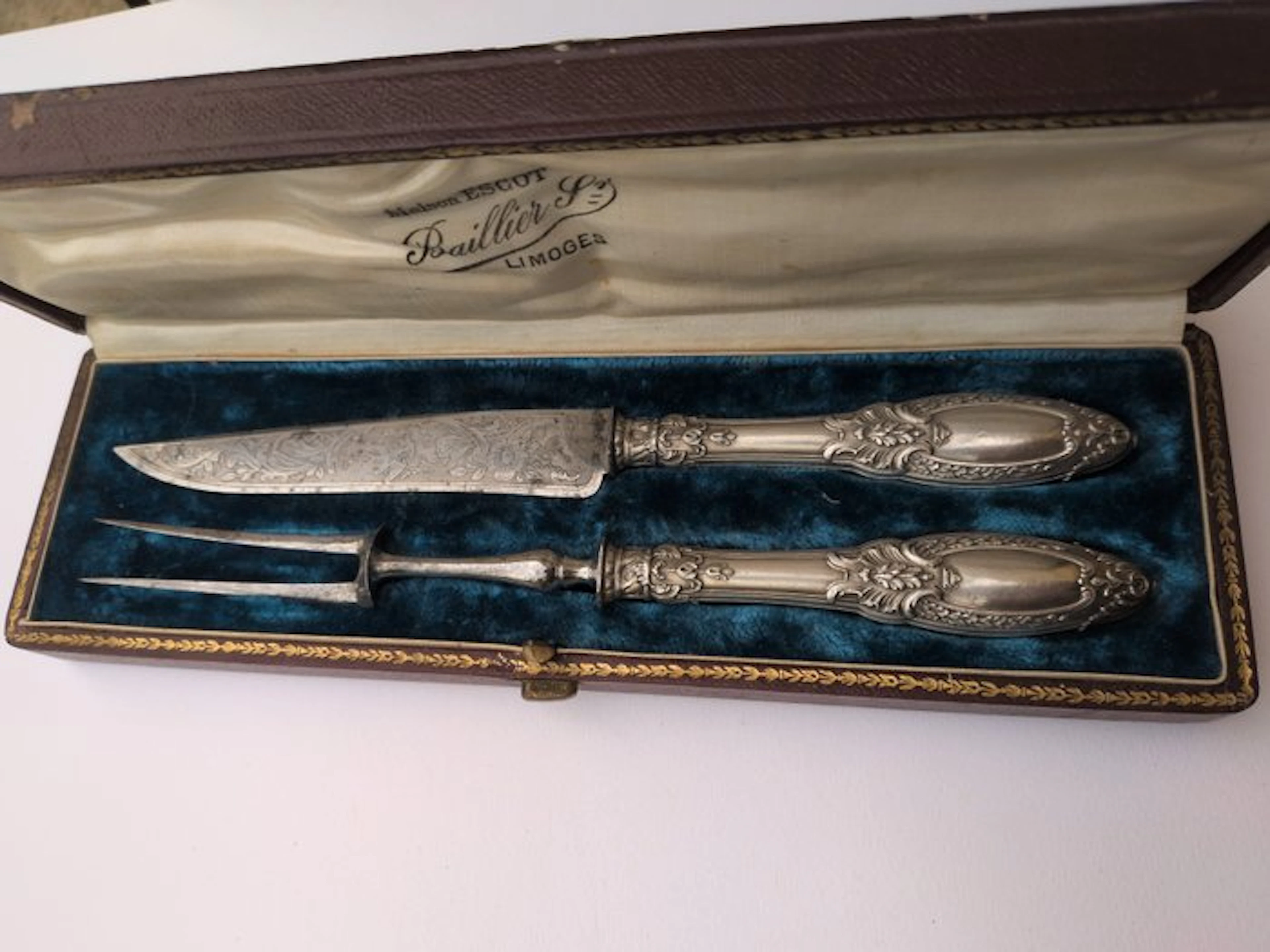 Salad servers (2) - Silver - 1850-1900 - Silver cheese service