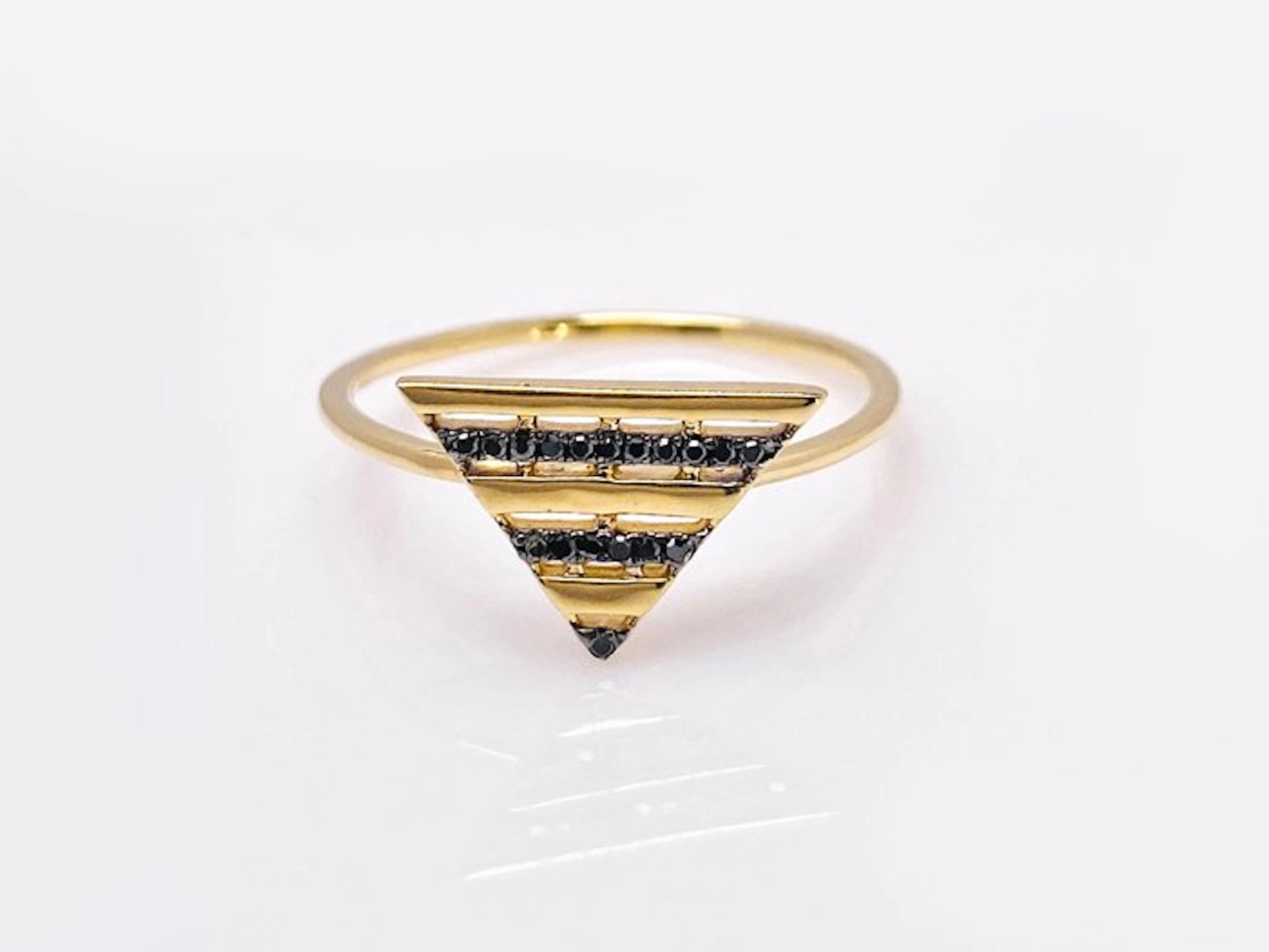 No reserve price - Ring - 14 kt. Yellow gold - 0.05ct. tw. Diamond (Natural)