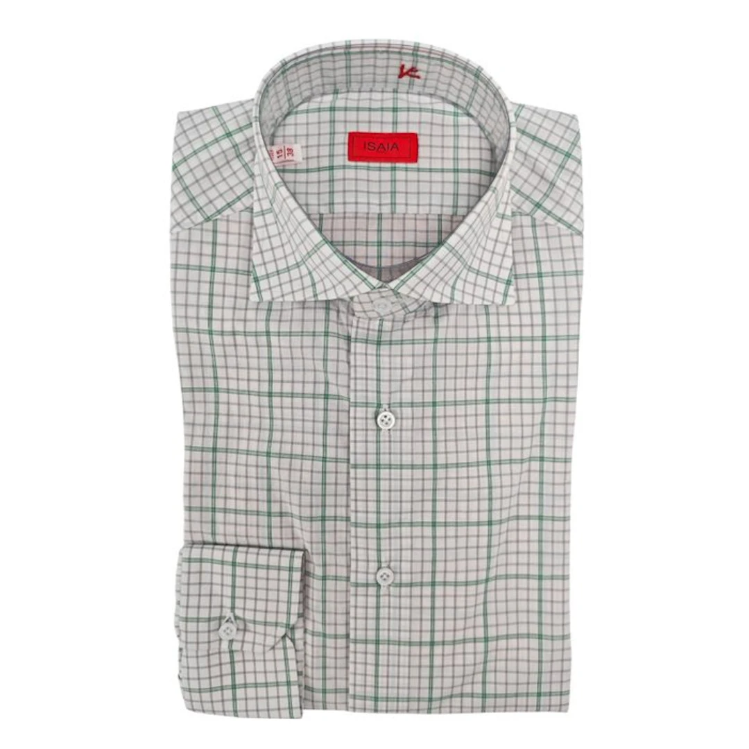 ISAIA NAPOLI - 15 - 38 - "Milano" Dress Shirt White...