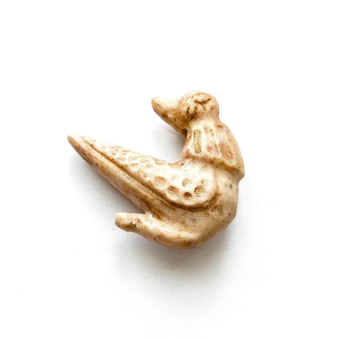 Ancient Western Asiatic Jasper XL Bird Shaped Bead Talisman - 60 mm