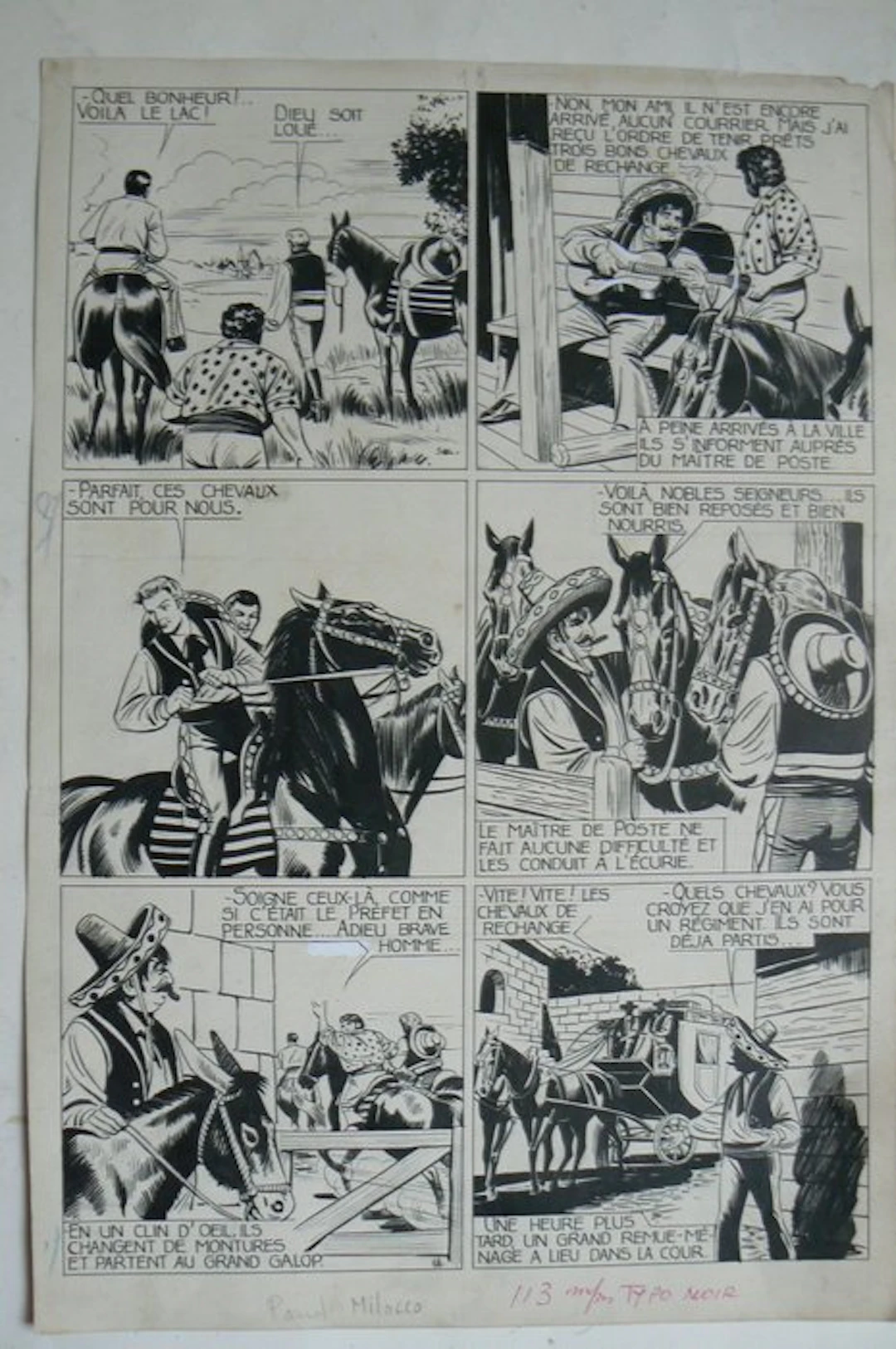 Milocco, Pascal - 1 Original page - Super aventure - L'audacieux cavalier