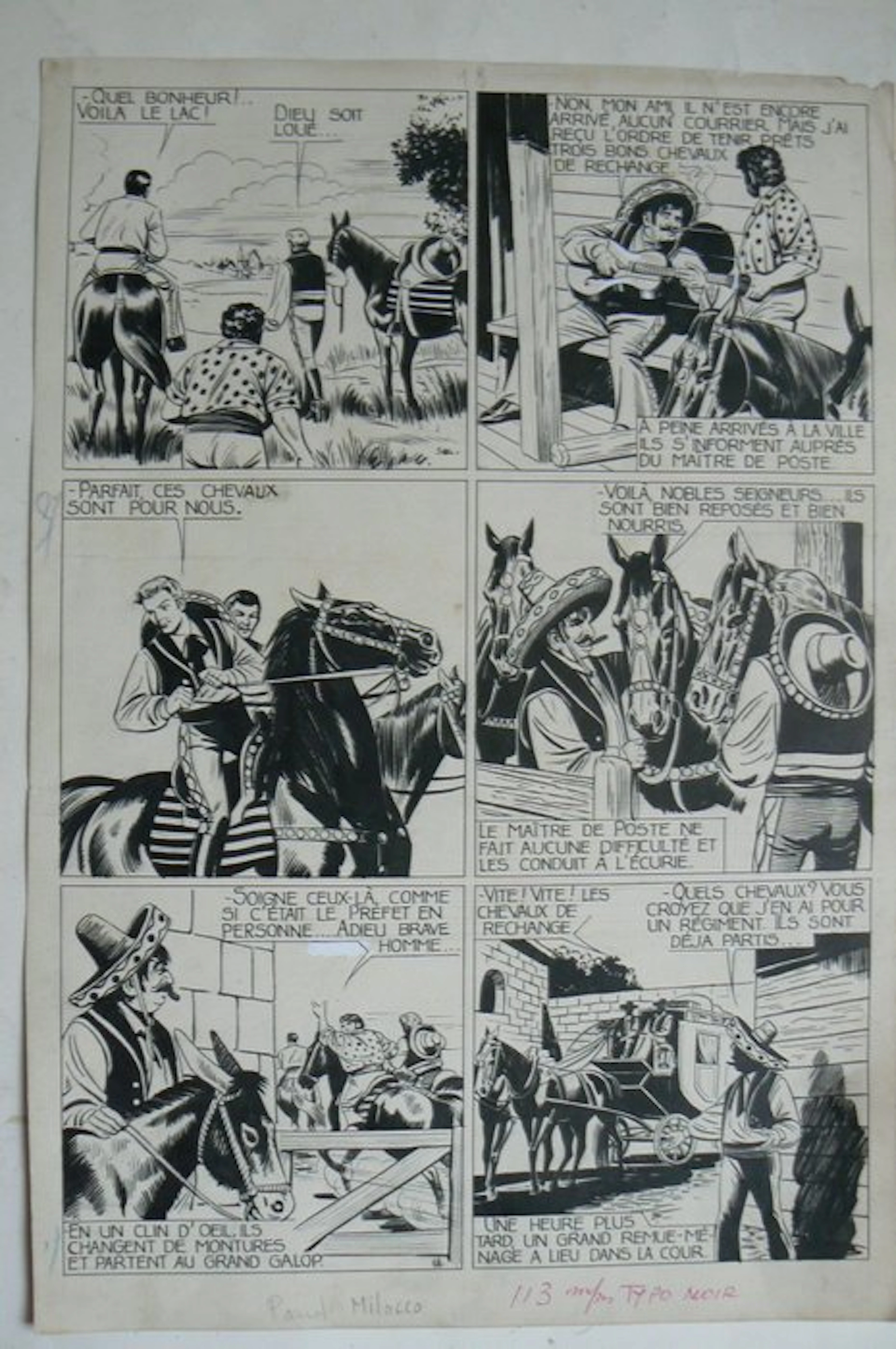 Milocco, Pascal - 1 Original page - Super aventure - L'audacieux cavalier