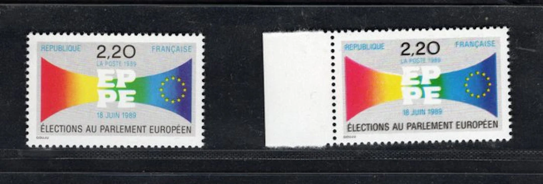 France 1989 - Double print! Signed