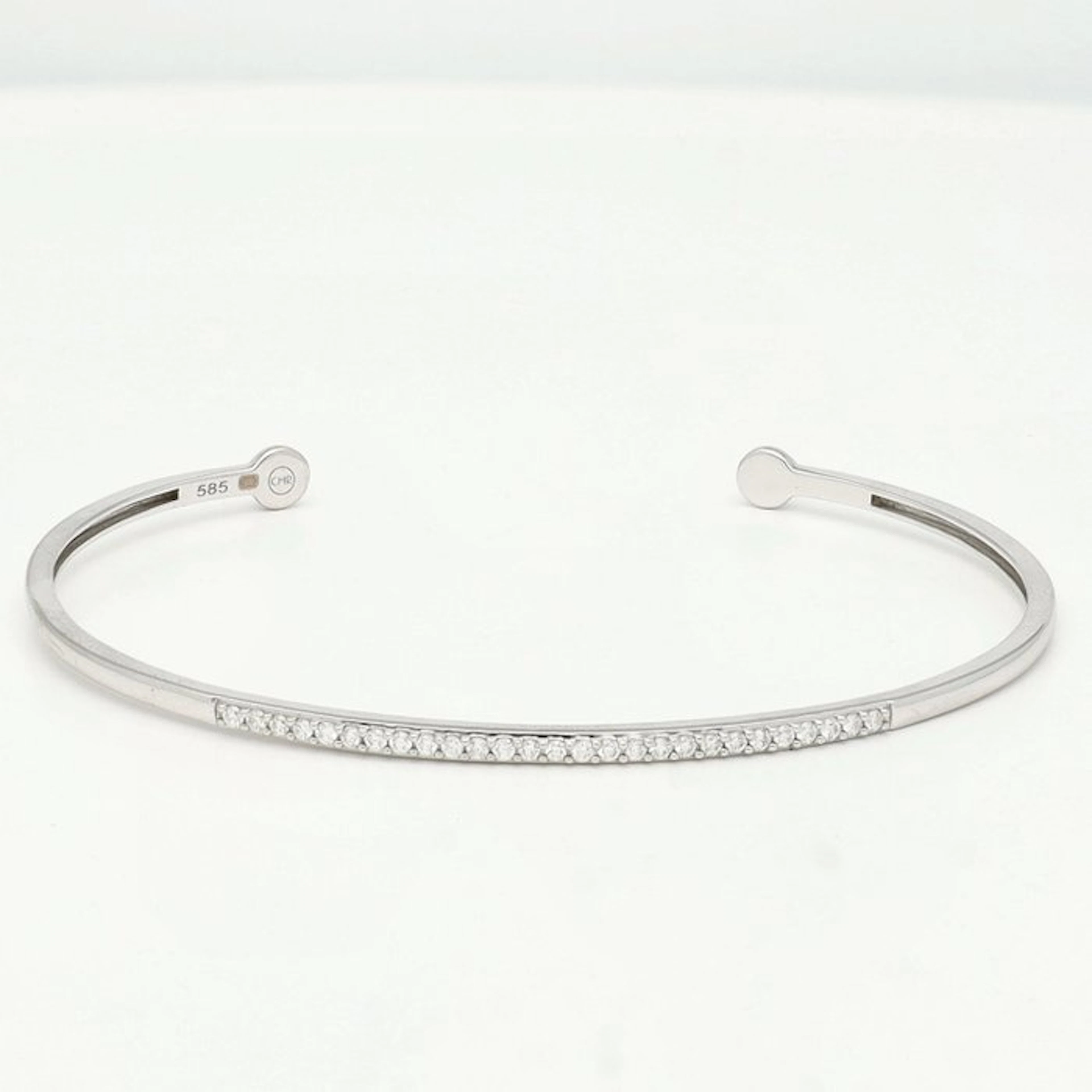 Bracelet - 14 kt. White gold Diamond (Natural) - Cuff