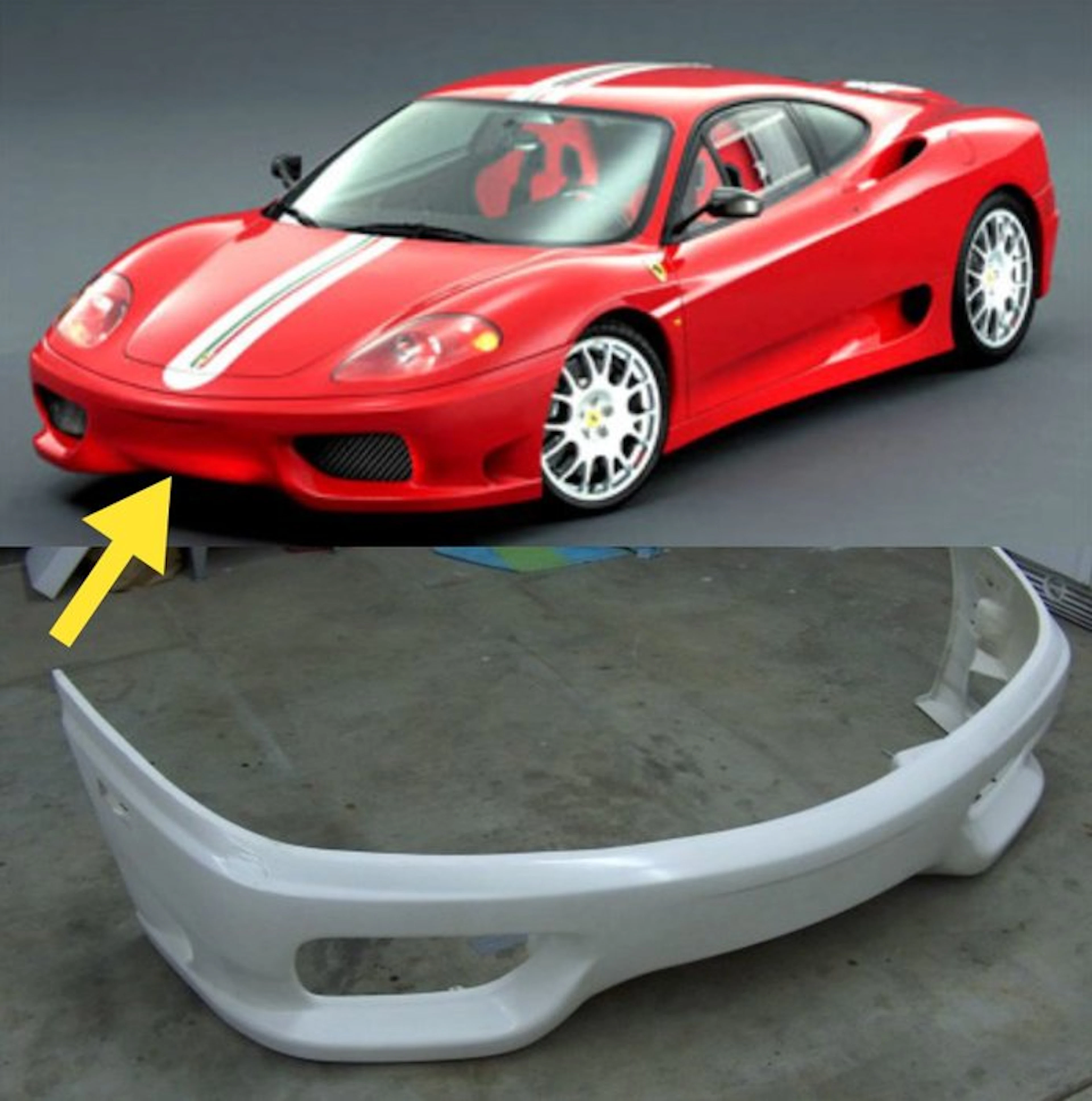 Ferrari 360 Challenge Stradale Front Bumper - NEW - Ferrari - Fits: 360 Modena