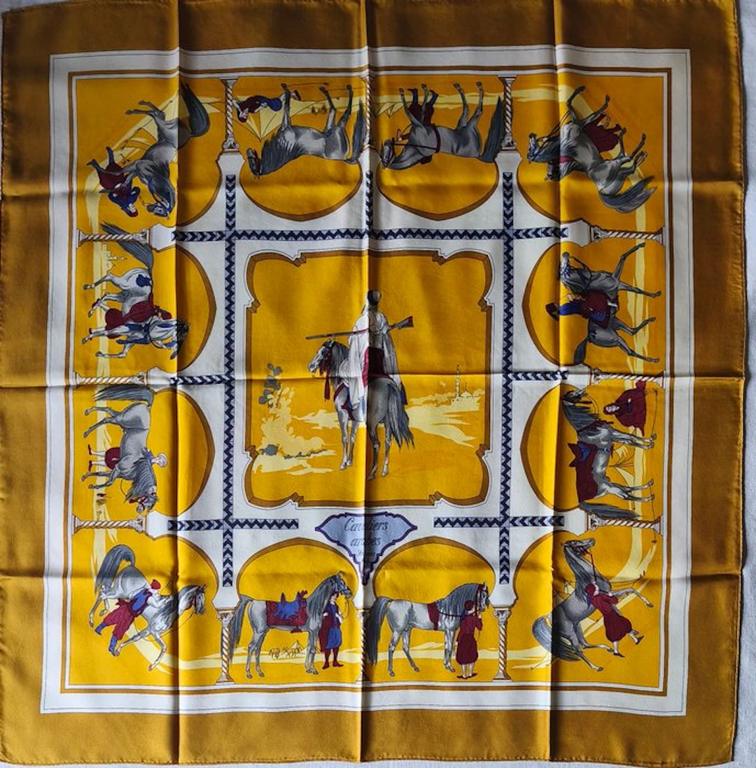 Hermès - CAVALIERS ARABES by Hugo Grygkar - Foulard