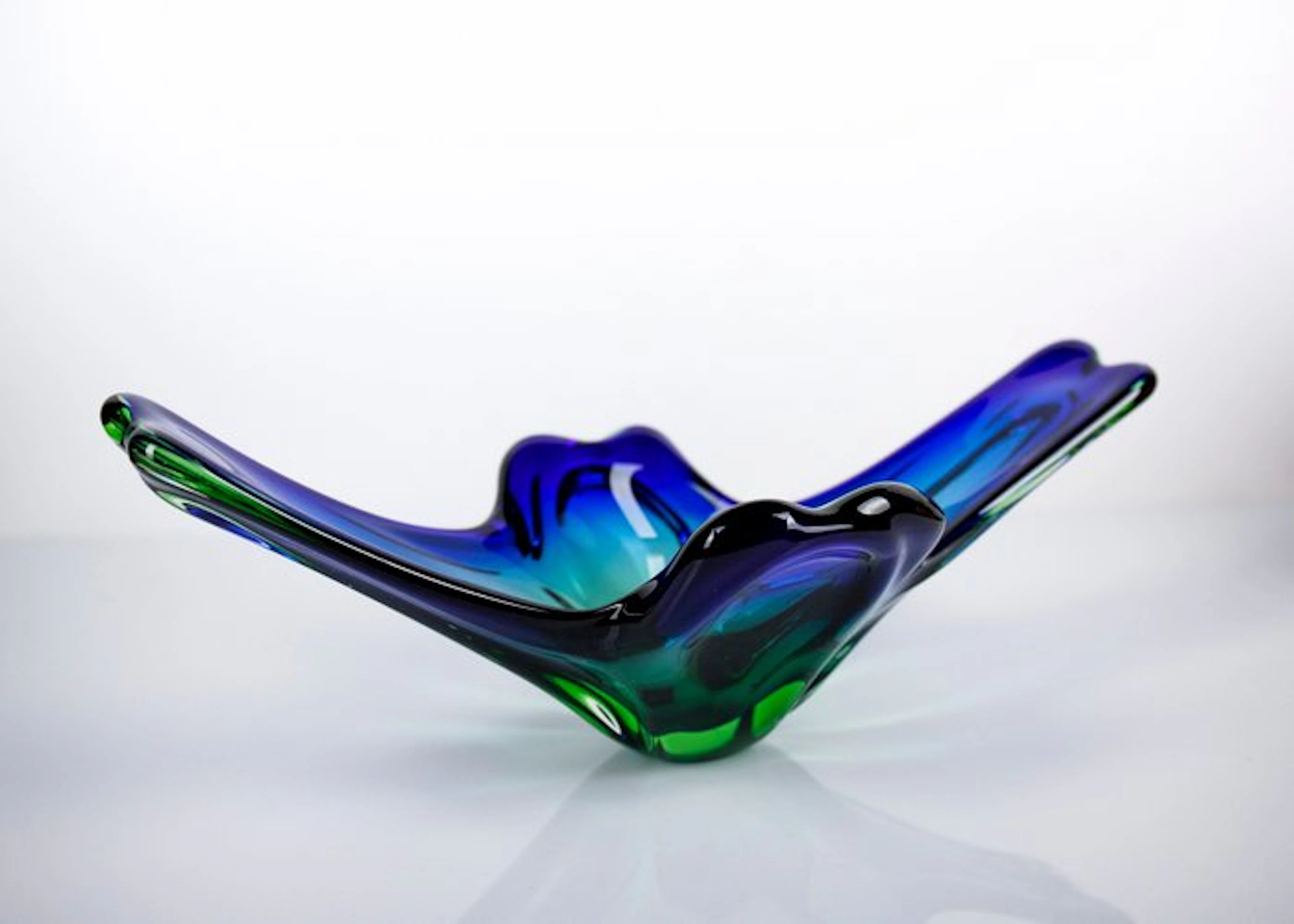 Dish - Uranium glass, Murano glass - Bowl - Glass
