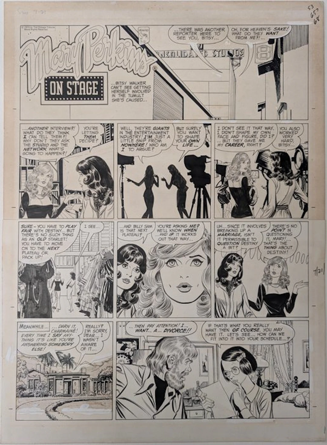 Leonard Starr - 1 Original page - Mary Perkins