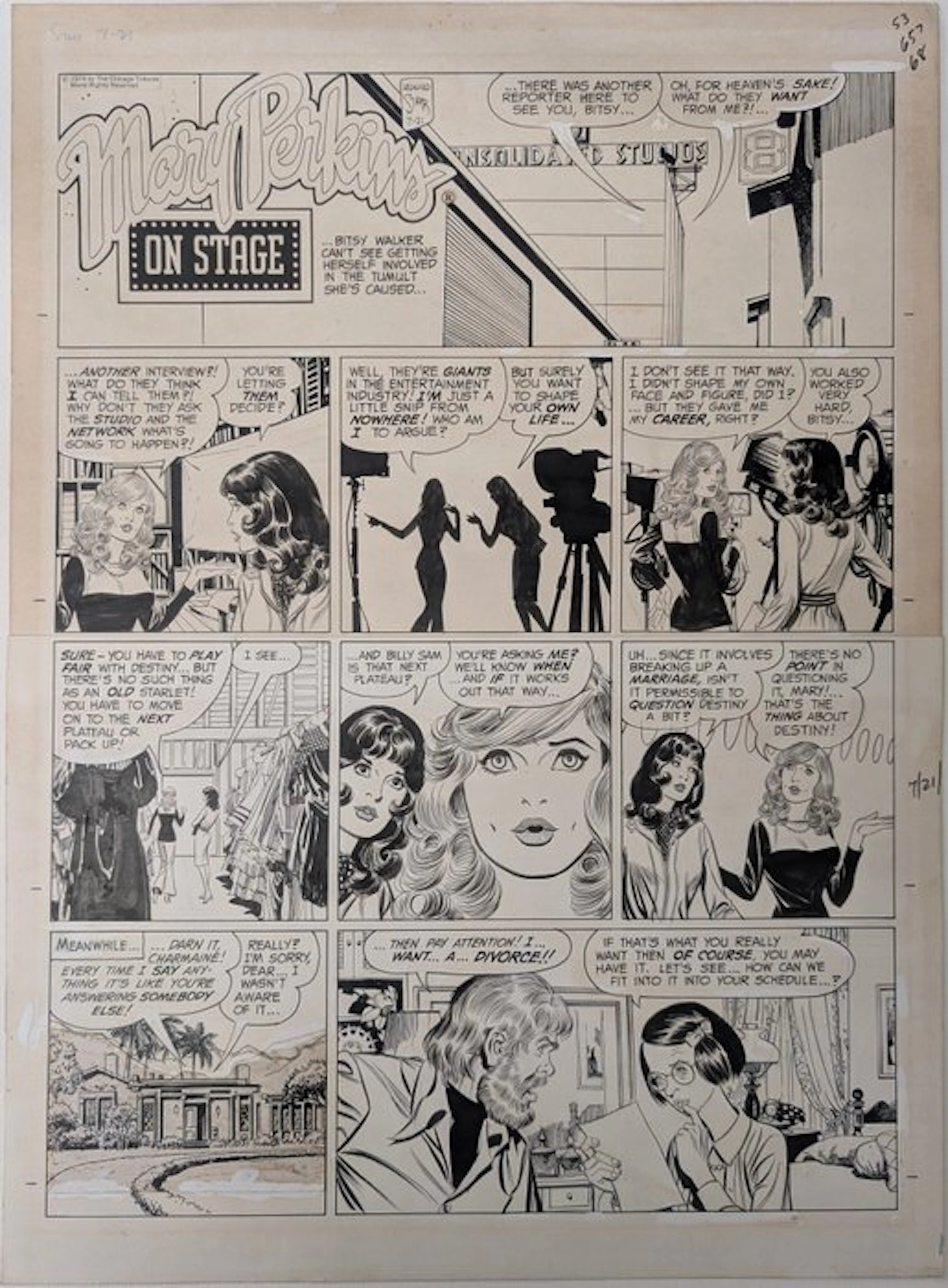 Leonard Starr - 1 Original page - Mary Perkins