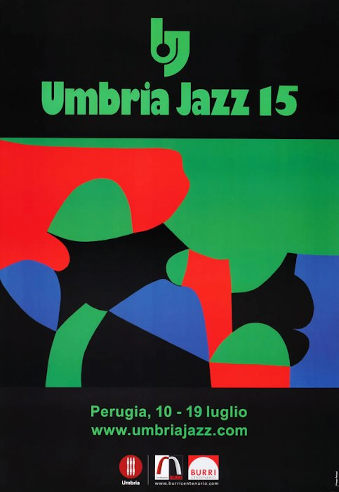 Alberto Burri - Umbria Jazz 15 – Manifesto originale ufficiale - 2010s