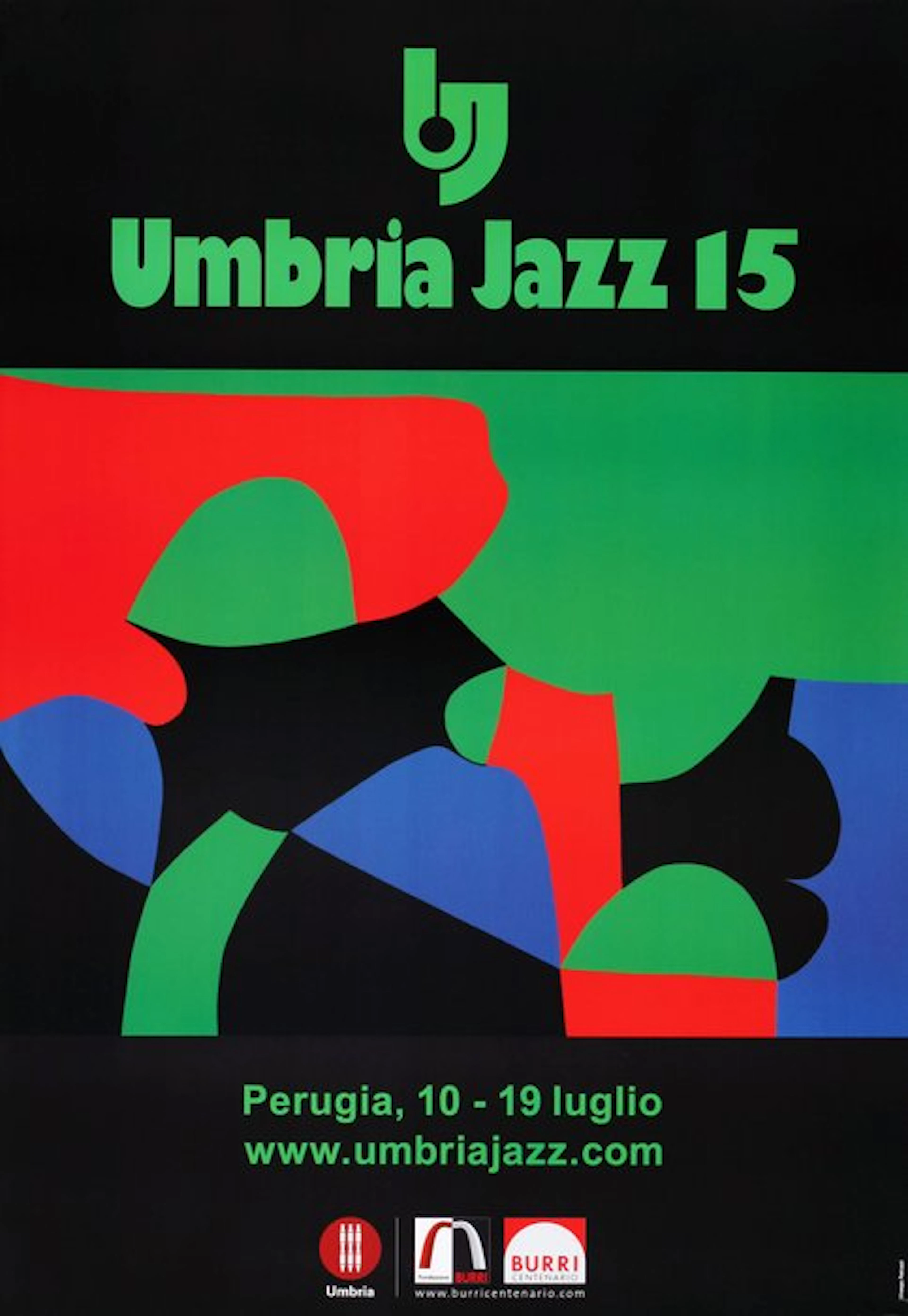 Alberto Burri - Umbria Jazz 15 – Manifesto originale ufficiale - 2010s