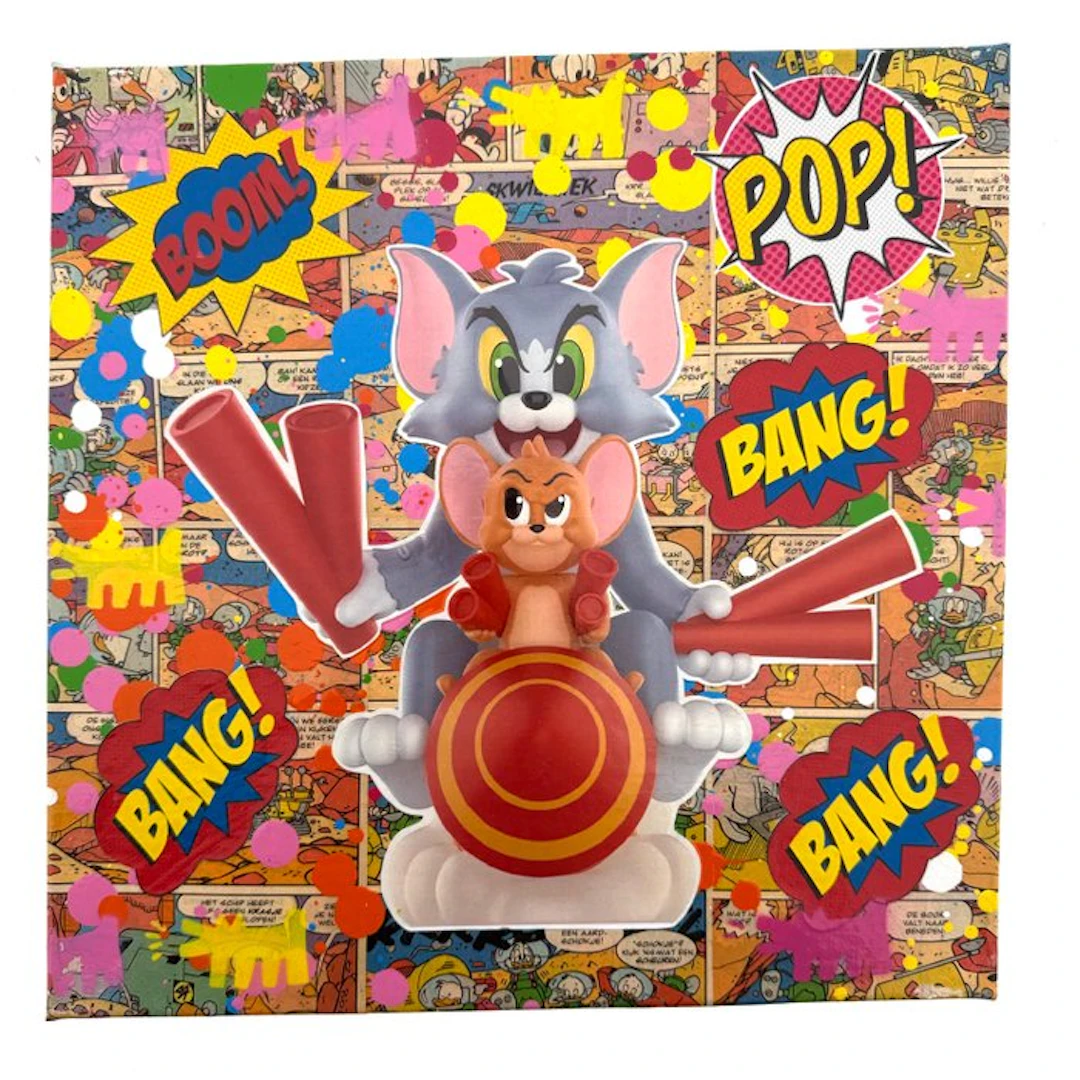 Koen Betjes (1992) - Tom and Jerry x Comics Collage - canvas