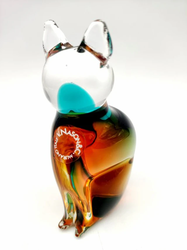 V.Nason&C. - Figure - Gatto Seduto - Murano glass