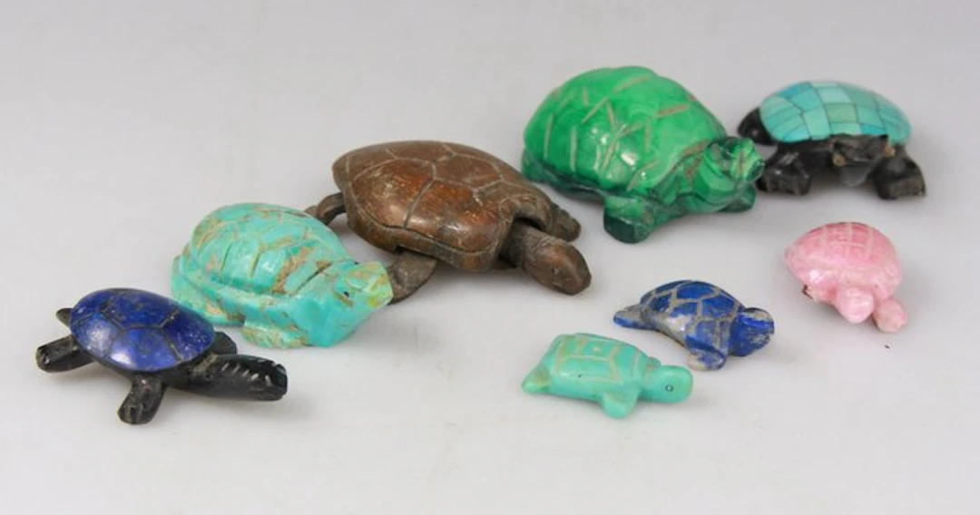 Statue, Collection Tortue Pierre - 0 cm - Stone, Wood