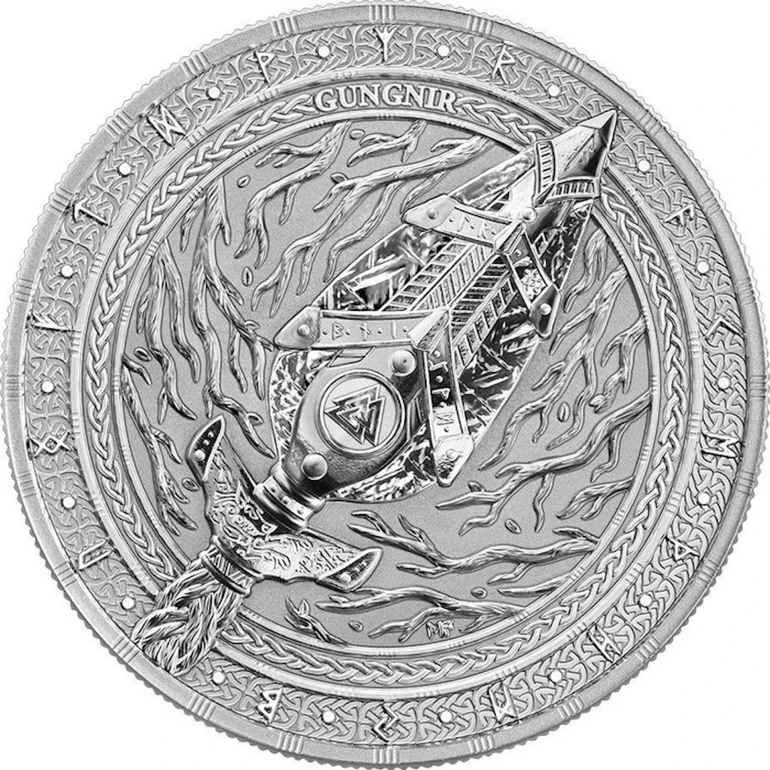 Germania. 5 Mark 2026 Artefacts Gungir 1 Oz (.999)