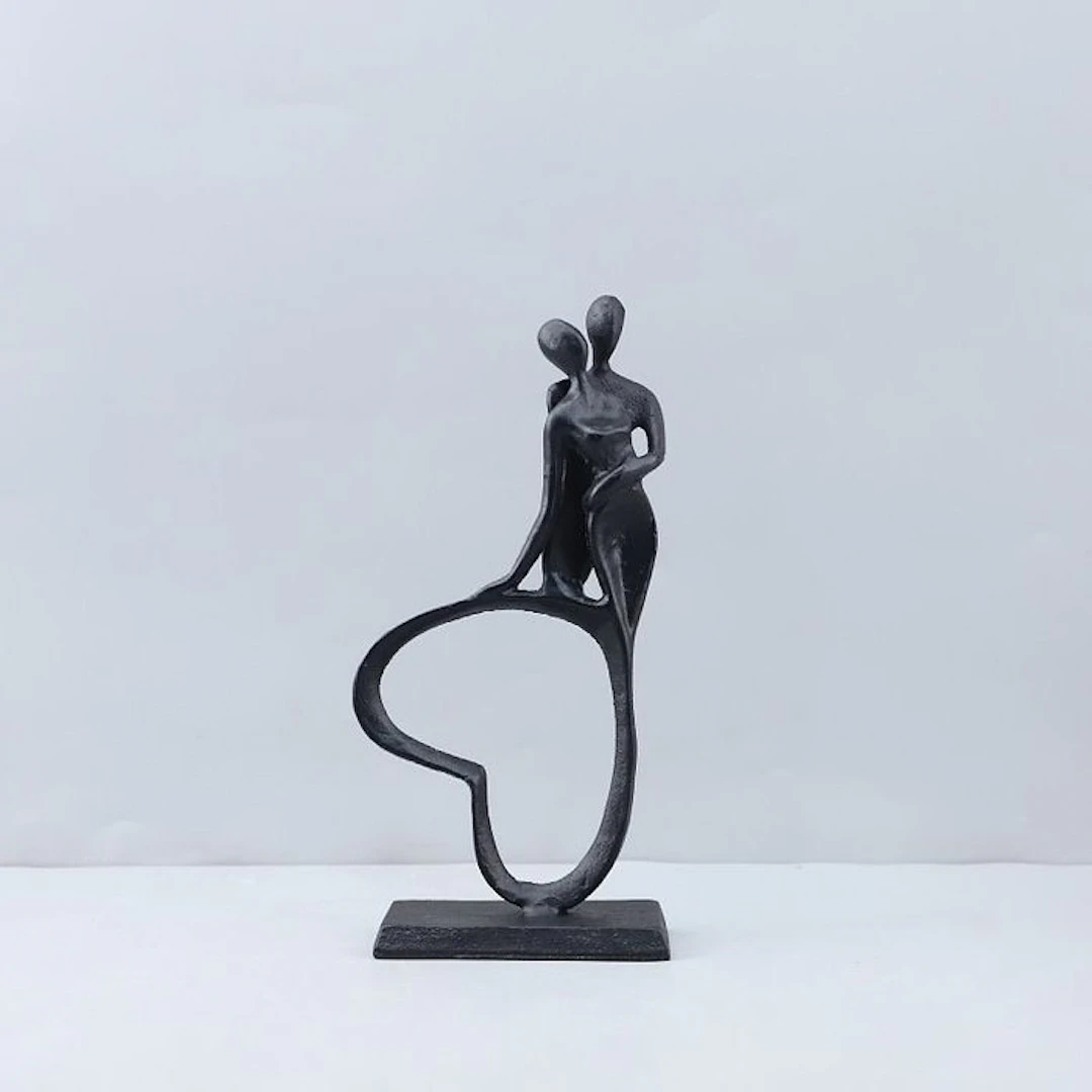 Sculpture, Embrace - 22 cm - Iron