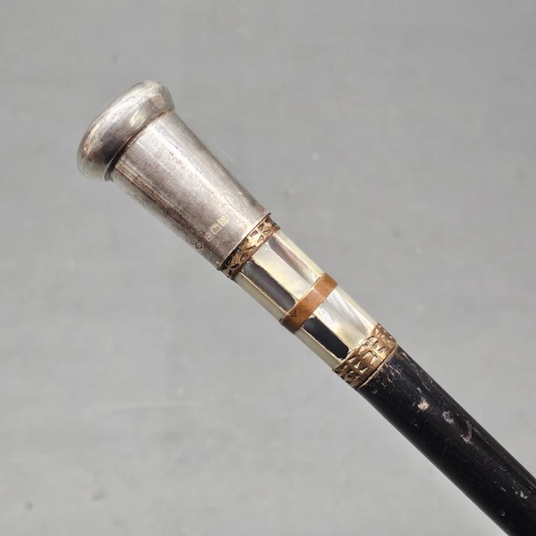 Walking stick - .800 silver - English Silver Stock