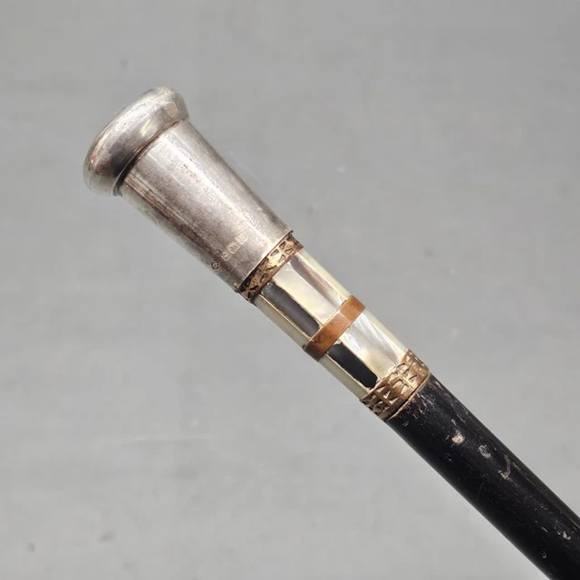 Walking stick - .800 silver - English Silver Stock