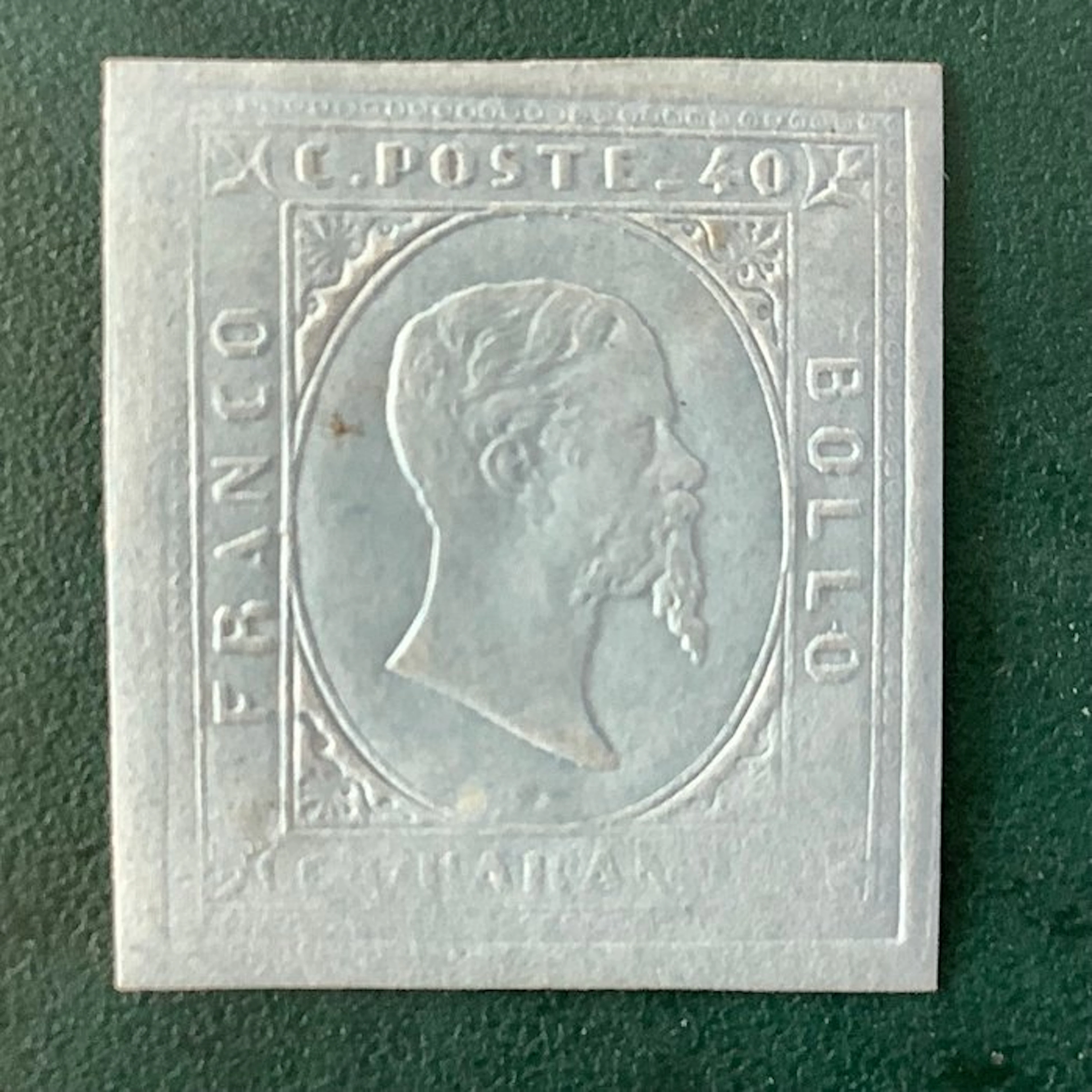Italian Ancient States - Sardinia - 40 cents in plate proof
