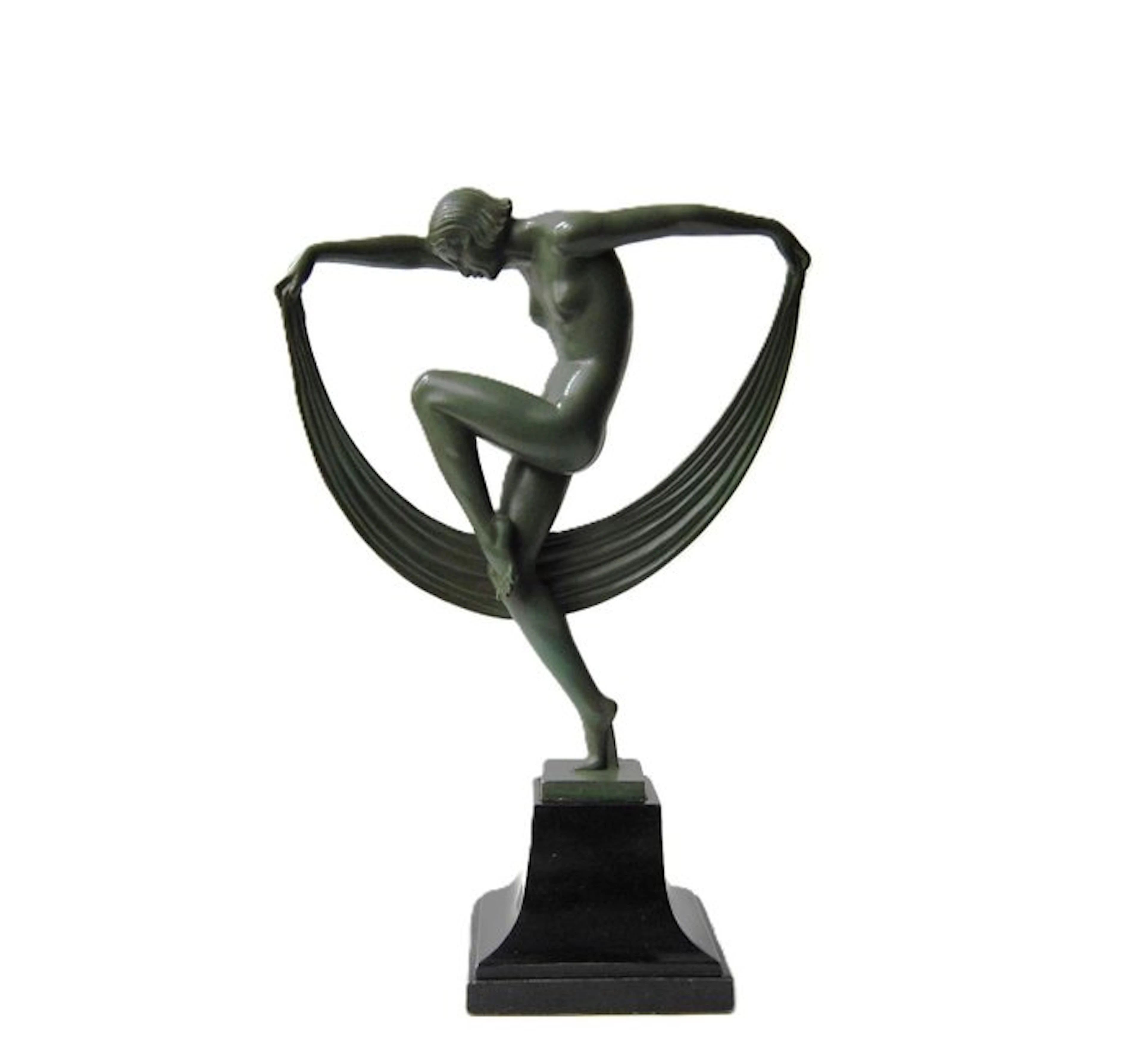 Max le Verrier - Denis - Sculpture, 'Folie' - 31 cm - Patinated metal - 1930