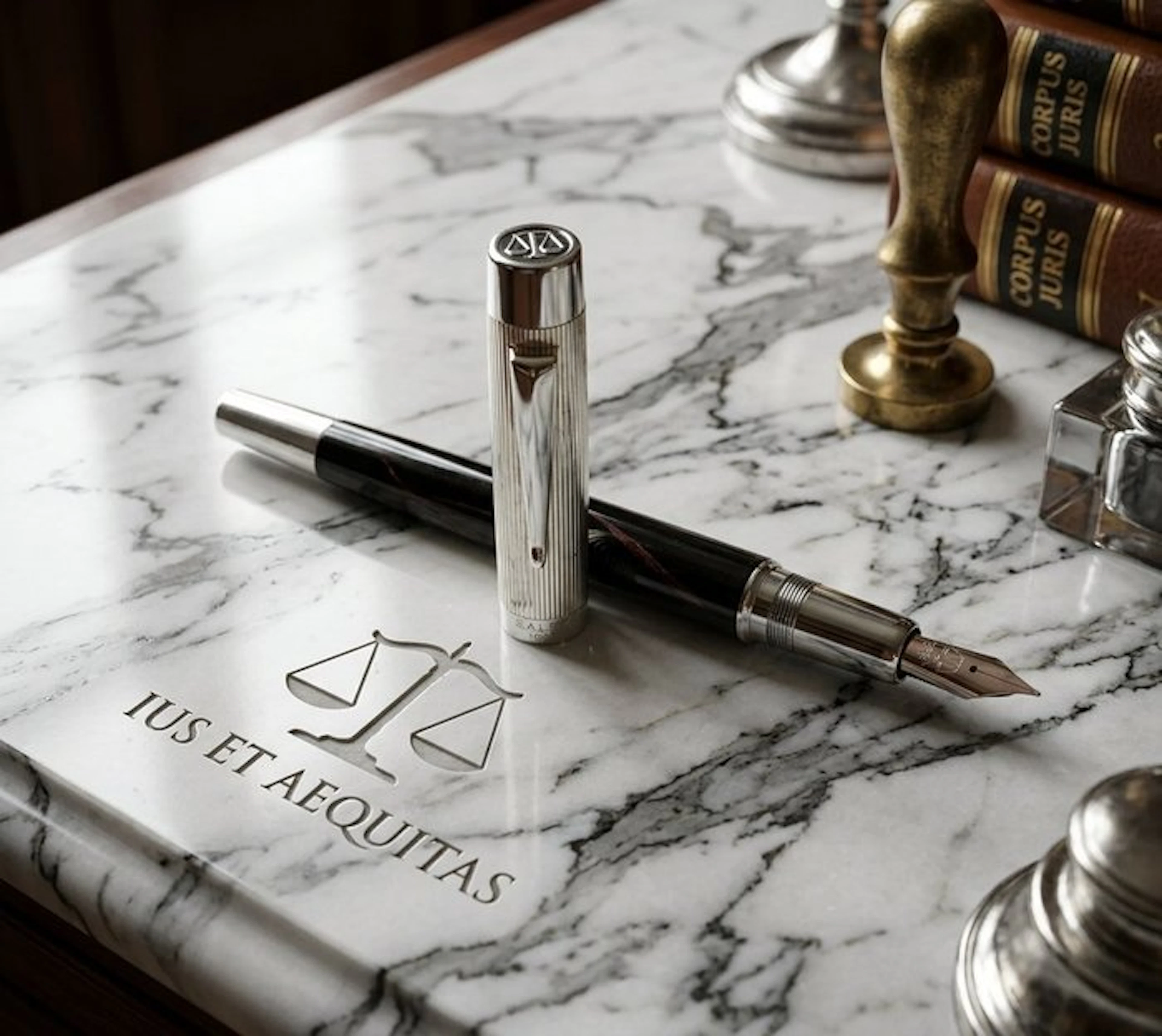 Lalex 1938 - La Legge- tappo in argento massiccio 925 - Fountain pen