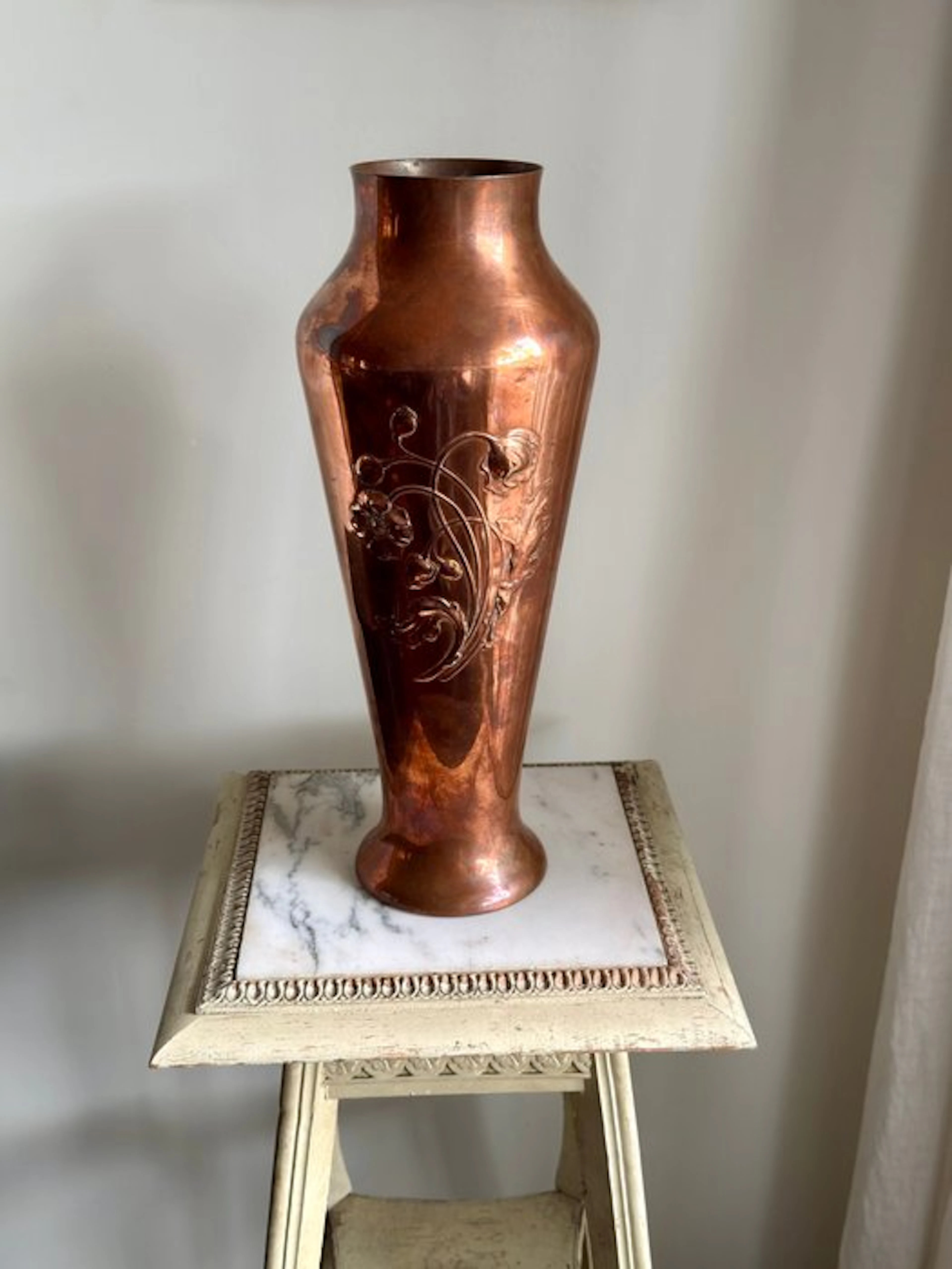 WMF - Vase - Copper - Large Art Nouveau vase - H. 39 cm