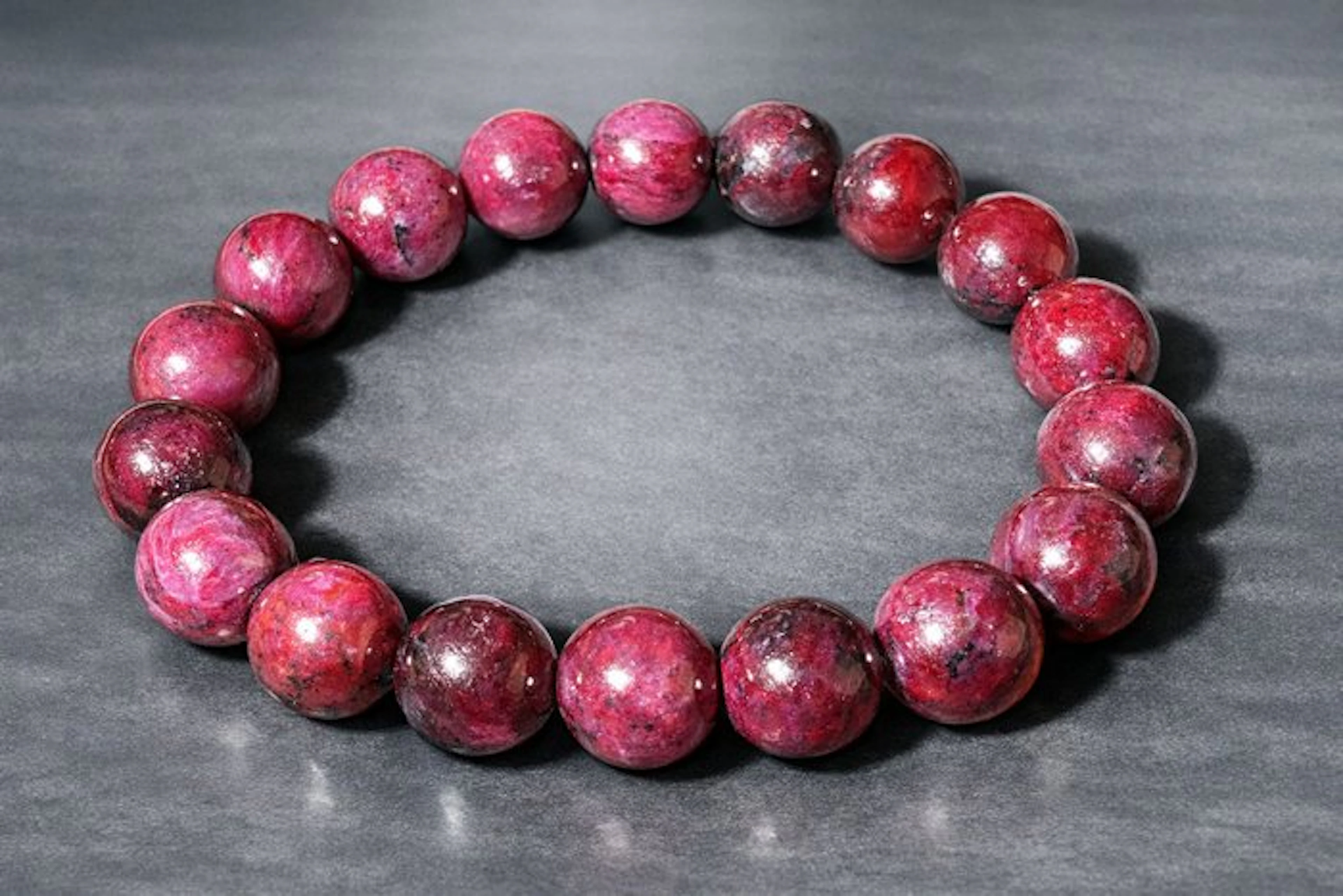 Natural Ruby Bracelet – Deep Red Glow